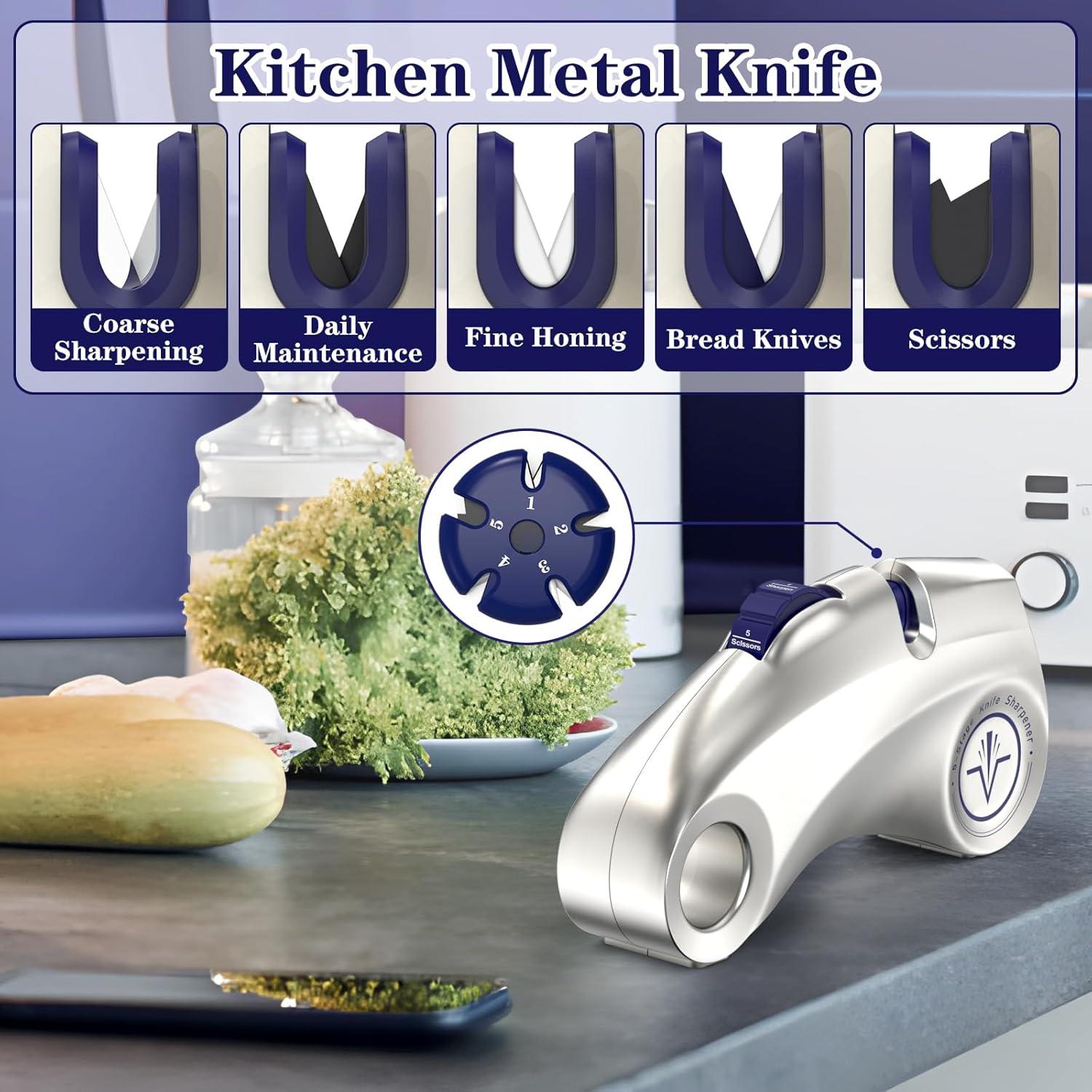 Afilador de Cuchillos Manual 5 Etapas VIDOME - Precisión y Ergonomía