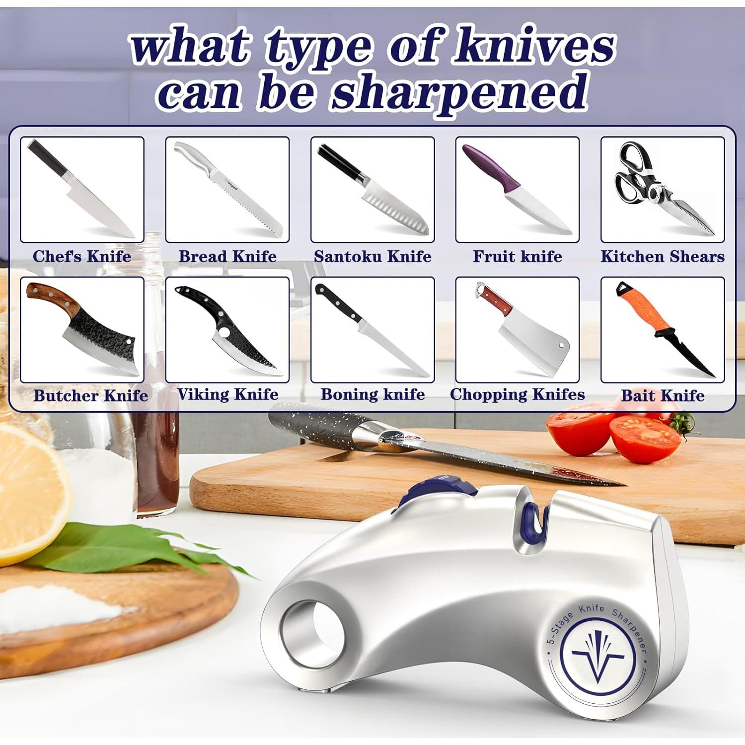 Afilador de Cuchillos Manual 5 Etapas VIDOME - Precisión y Ergonomía