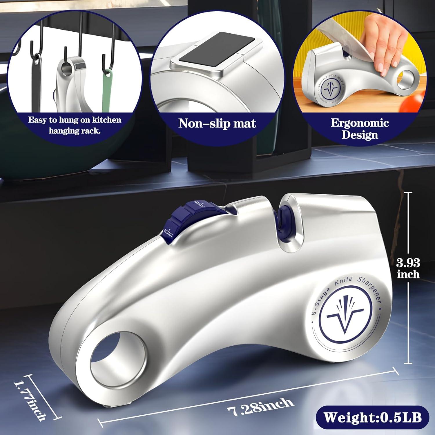 Afilador de Cuchillos Manual 5 Etapas VIDOME - Precisión y Ergonomía