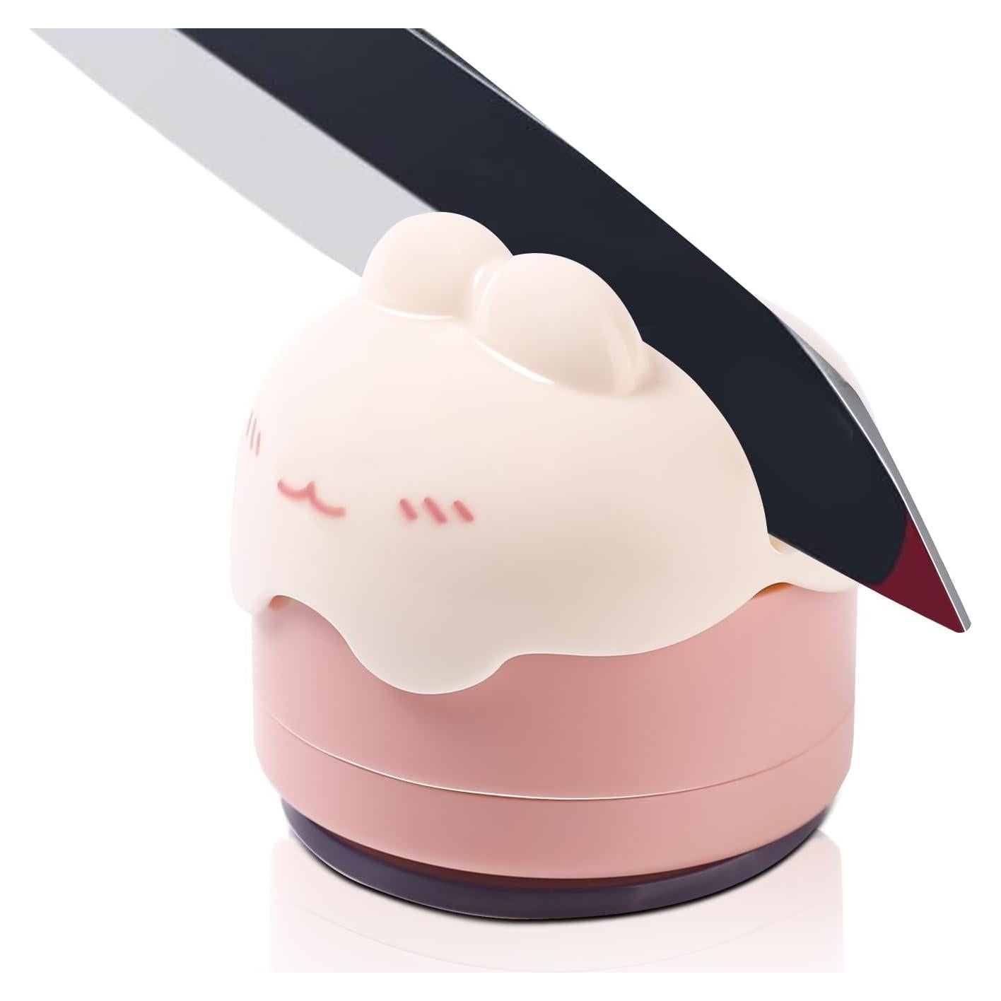 Afilador de cuchillos PUOPOSTY compacto con base de succión