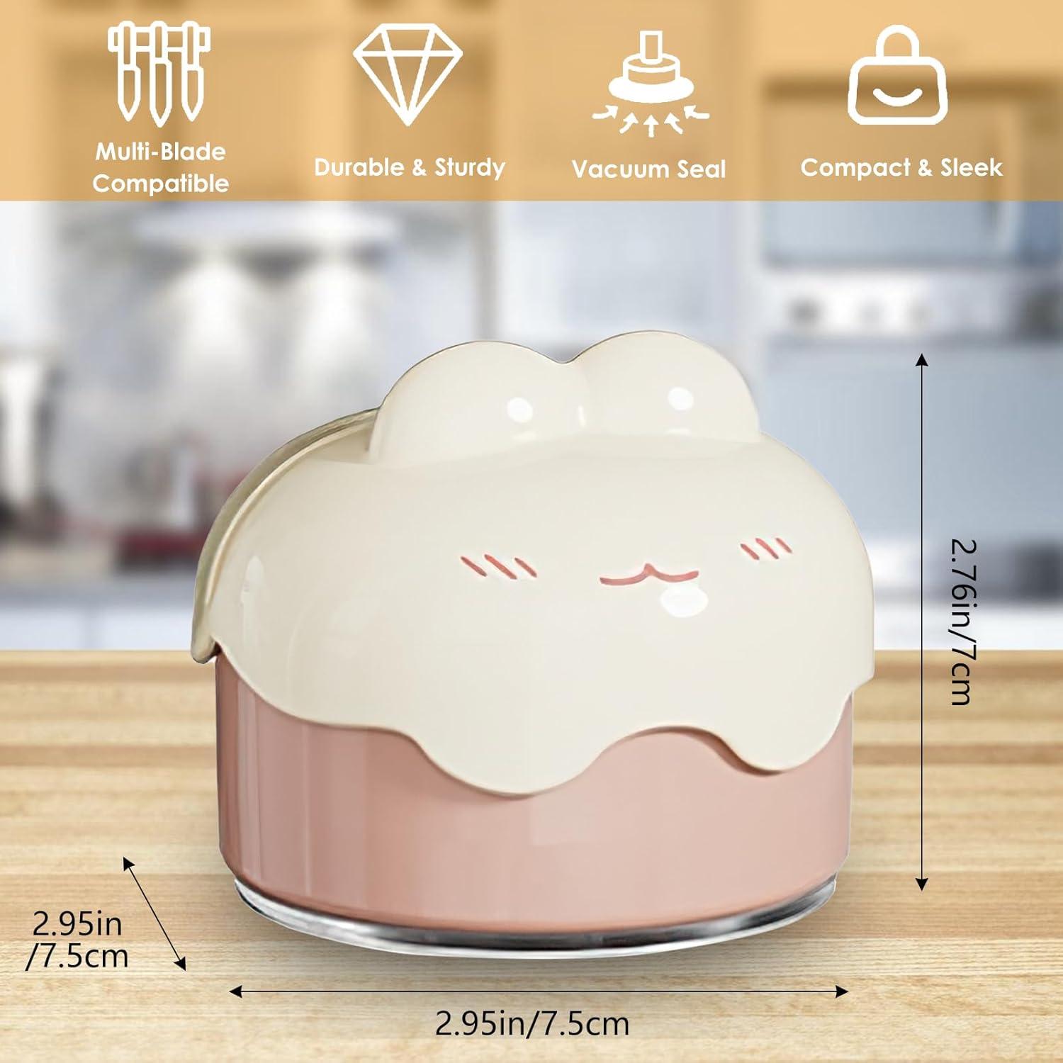 Afilador de cuchillos Kumet con base de ventosa Rosa