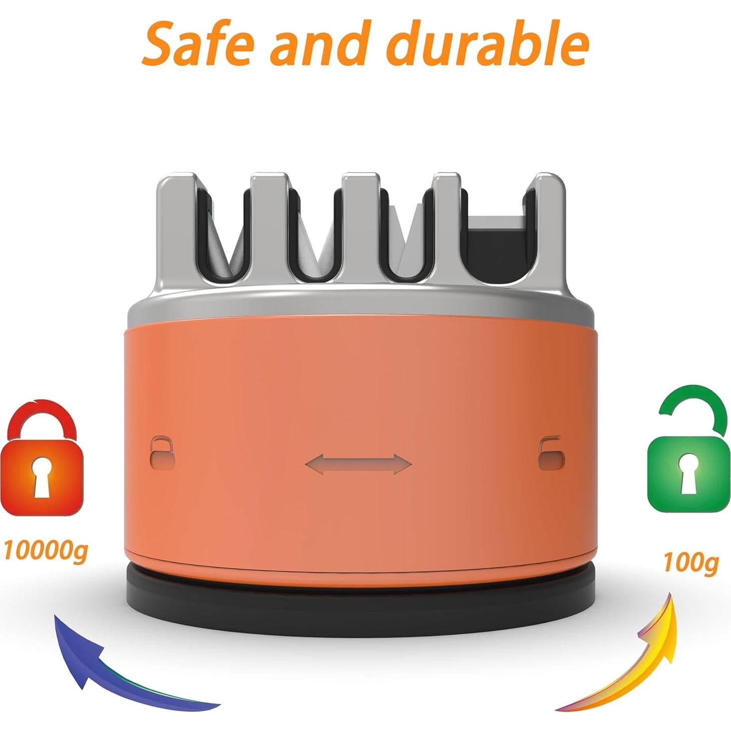 Afilador de cuchillos y tijeras Genérico 4 etapas Naranja