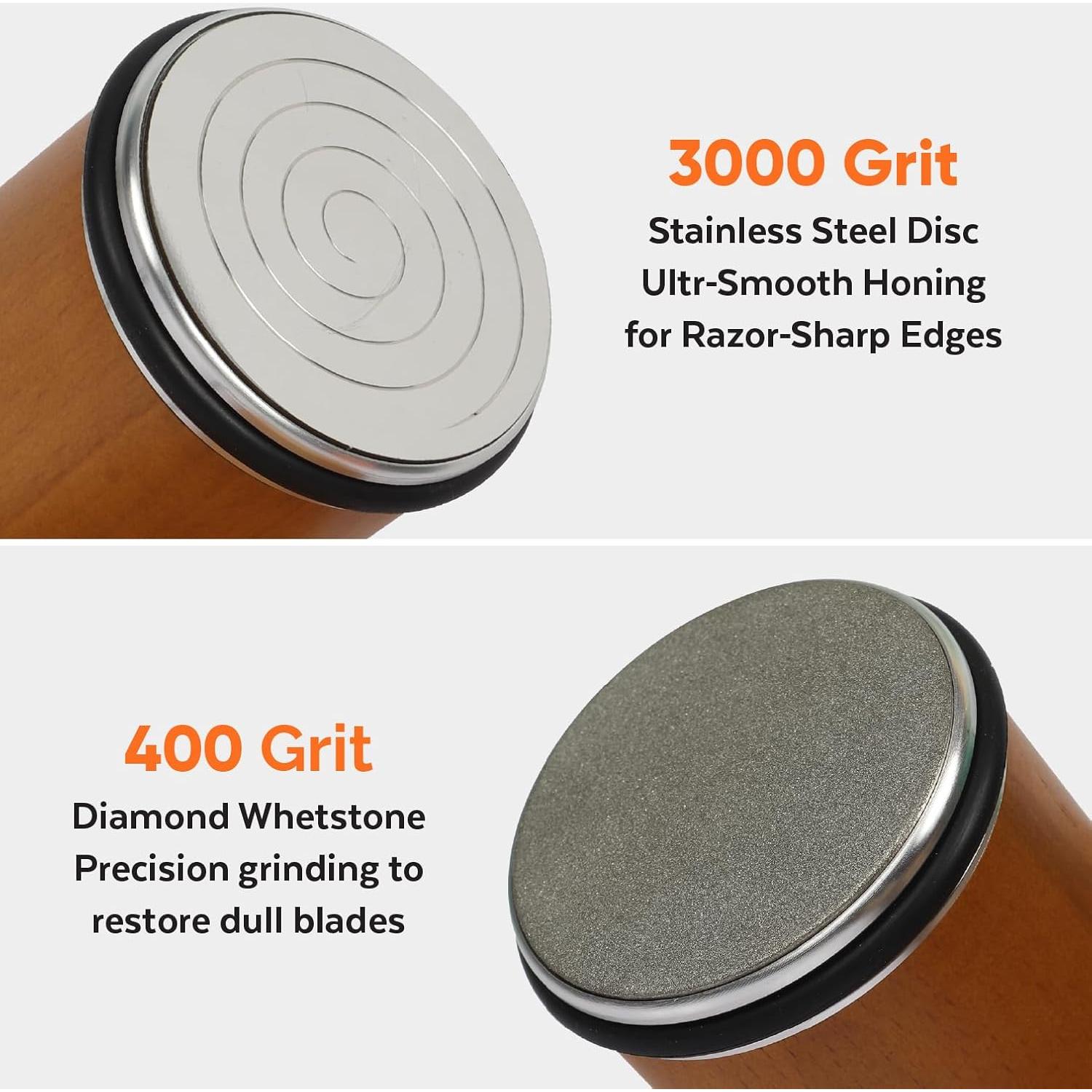 Afilador de Cuchillos Noumii de Madera de Haya - Doble Ángulo