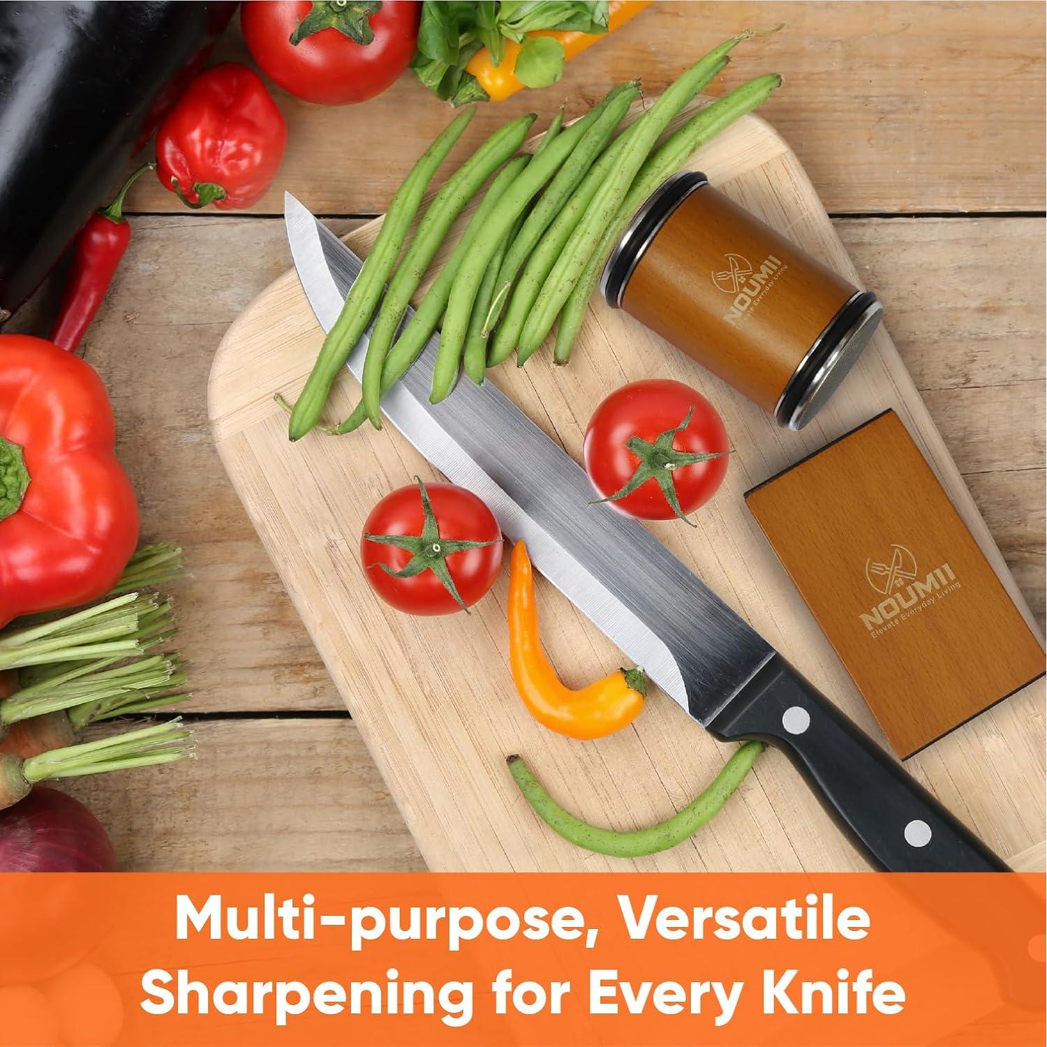 Afilador de Cuchillos Noumii de Madera de Haya - Doble Ángulo