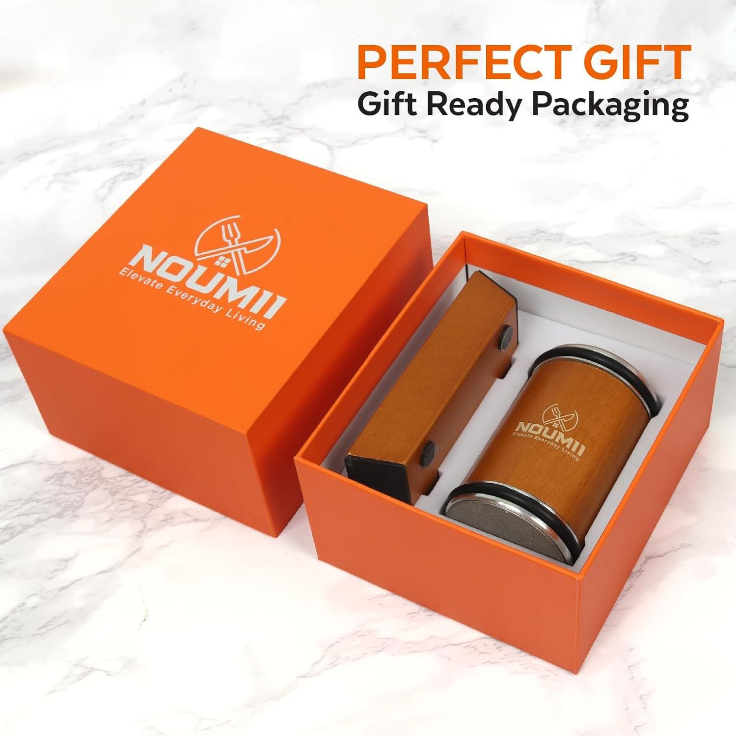 Afilador de Cuchillos Noumii de Madera de Haya - Doble Ángulo