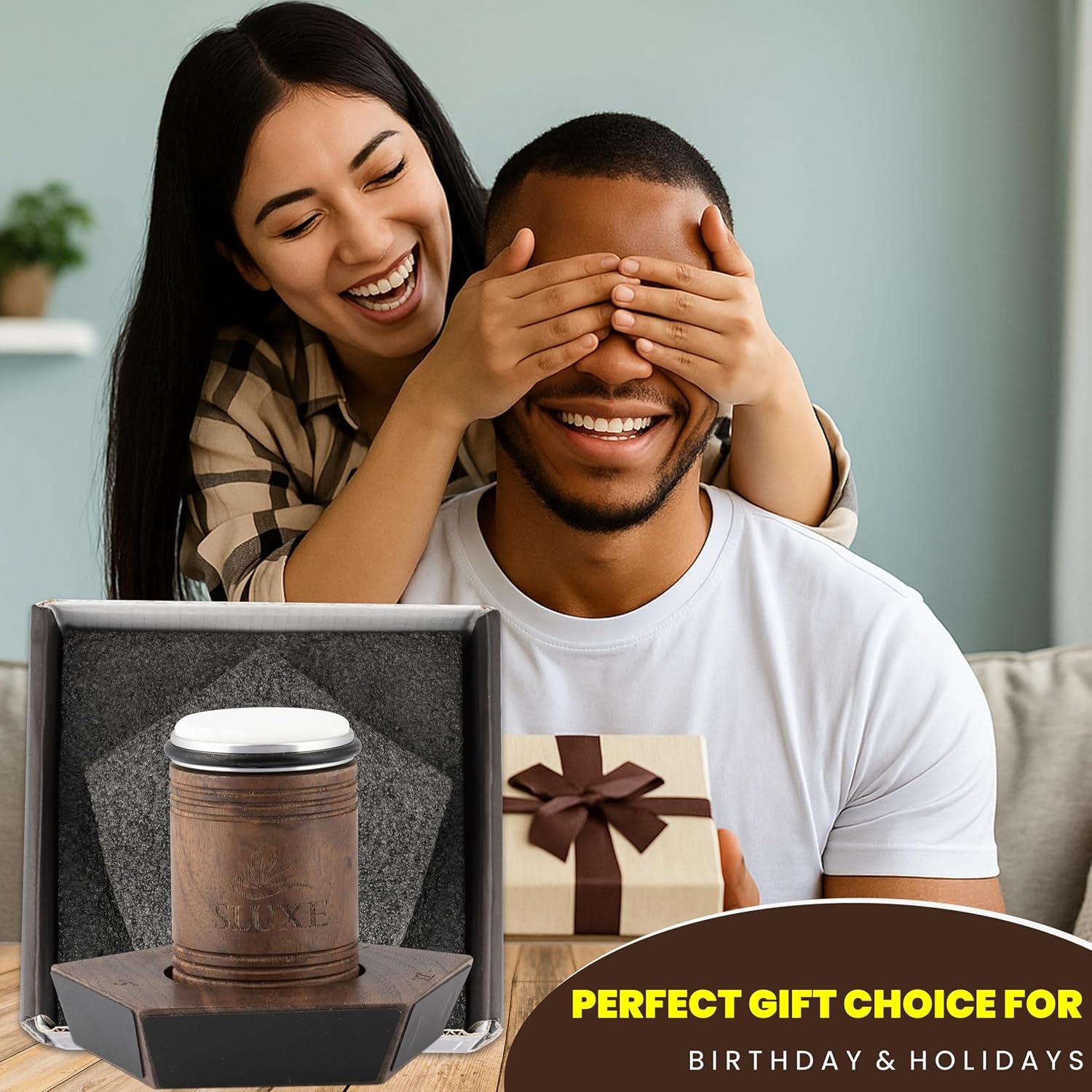 Afilador de Cuchillos Rodante SLUXE - Madera de Nogal - 5 Ángulos