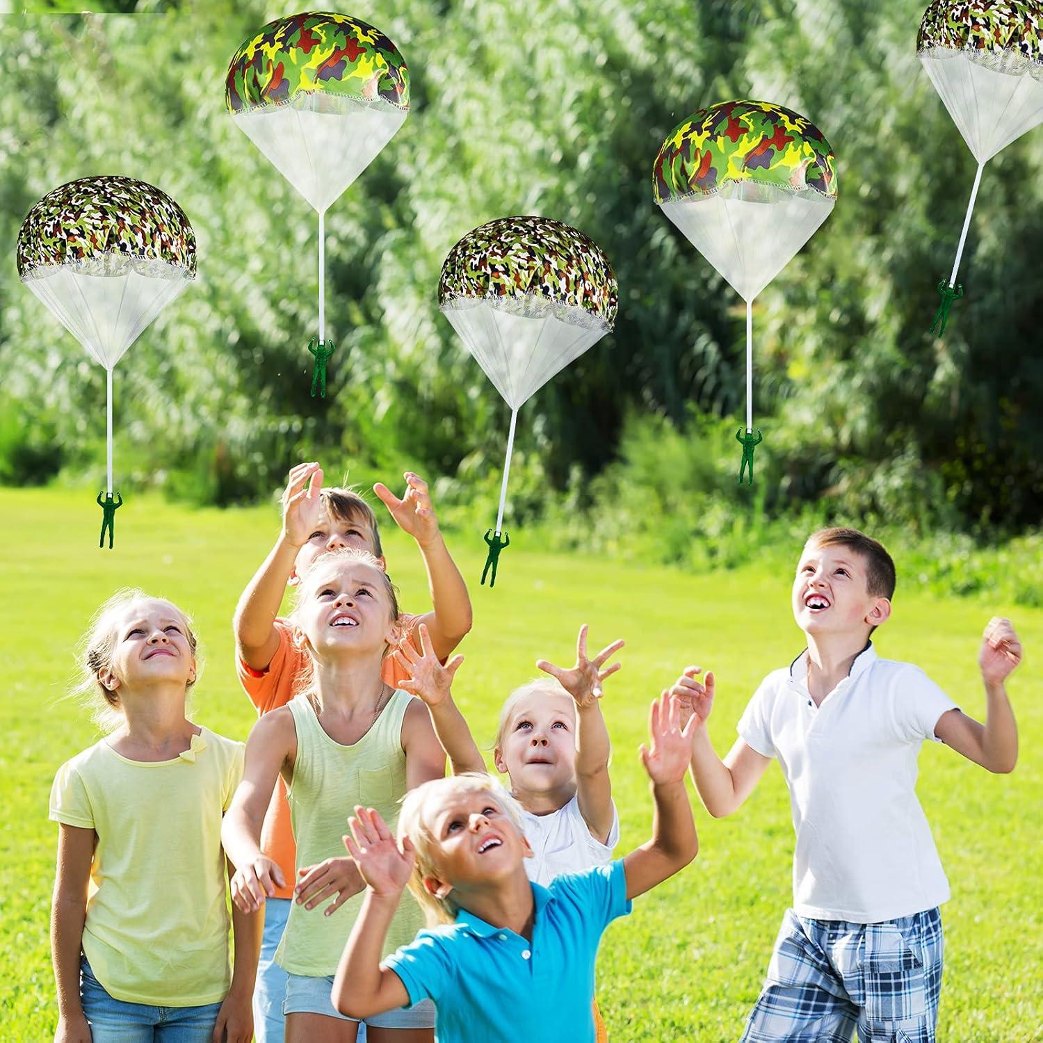 Juguetes Paracaídas Aoriher 12 Pcs para Niños al Aire Libre