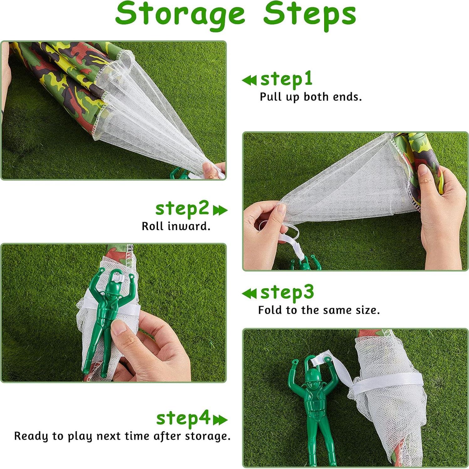 Juguetes Paracaídas Aoriher 12 Pcs para Niños al Aire Libre