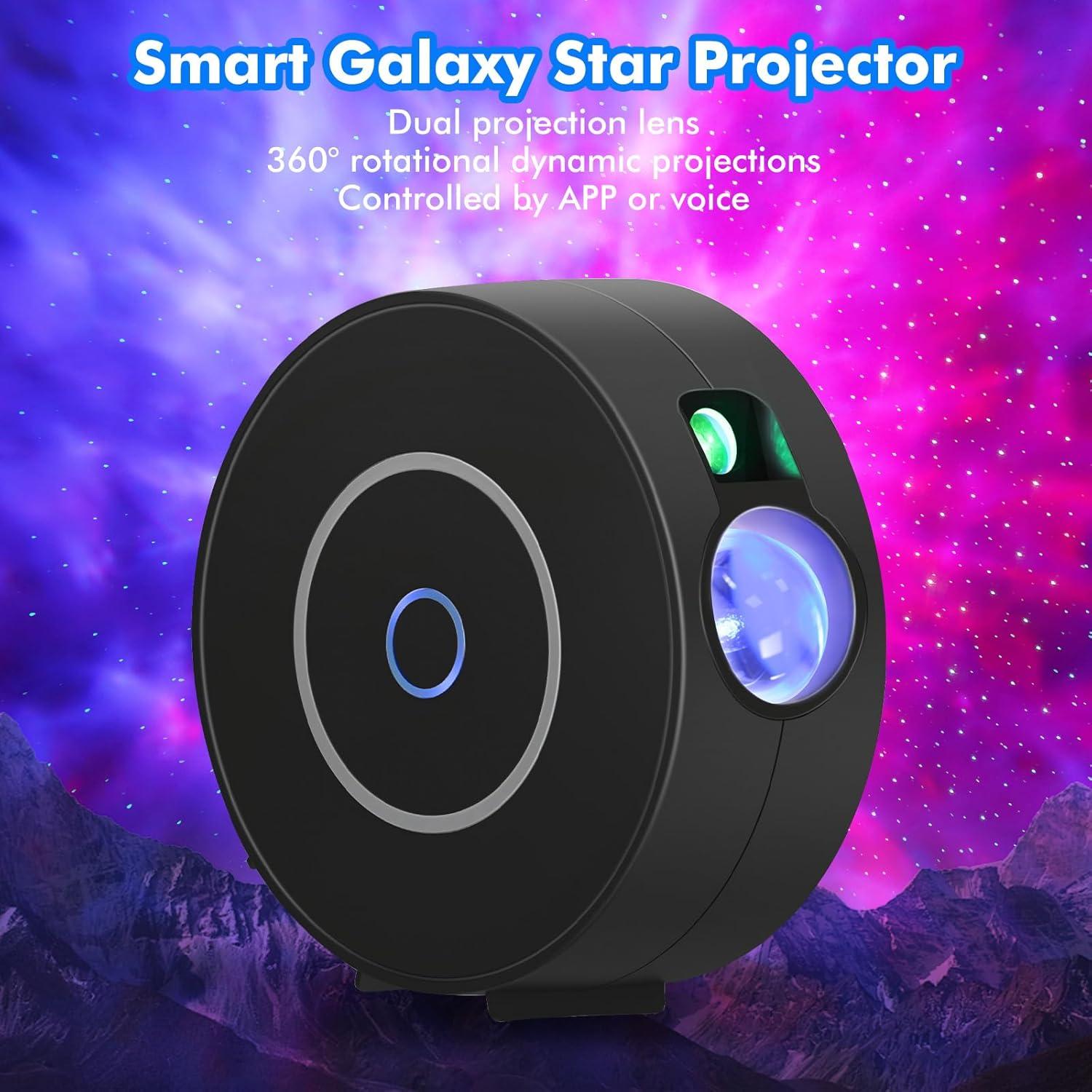 Proyector Galáctico Shenzhen SK20 Negro, Control APP y Voz