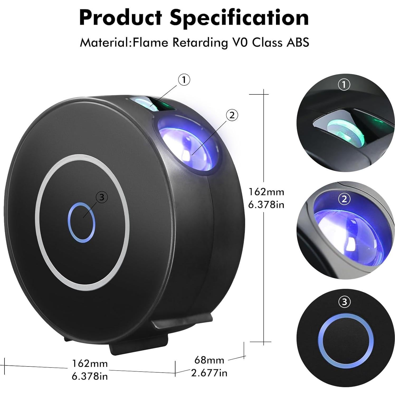 Proyector Galáctico Shenzhen SK20 Negro, Control APP y Voz