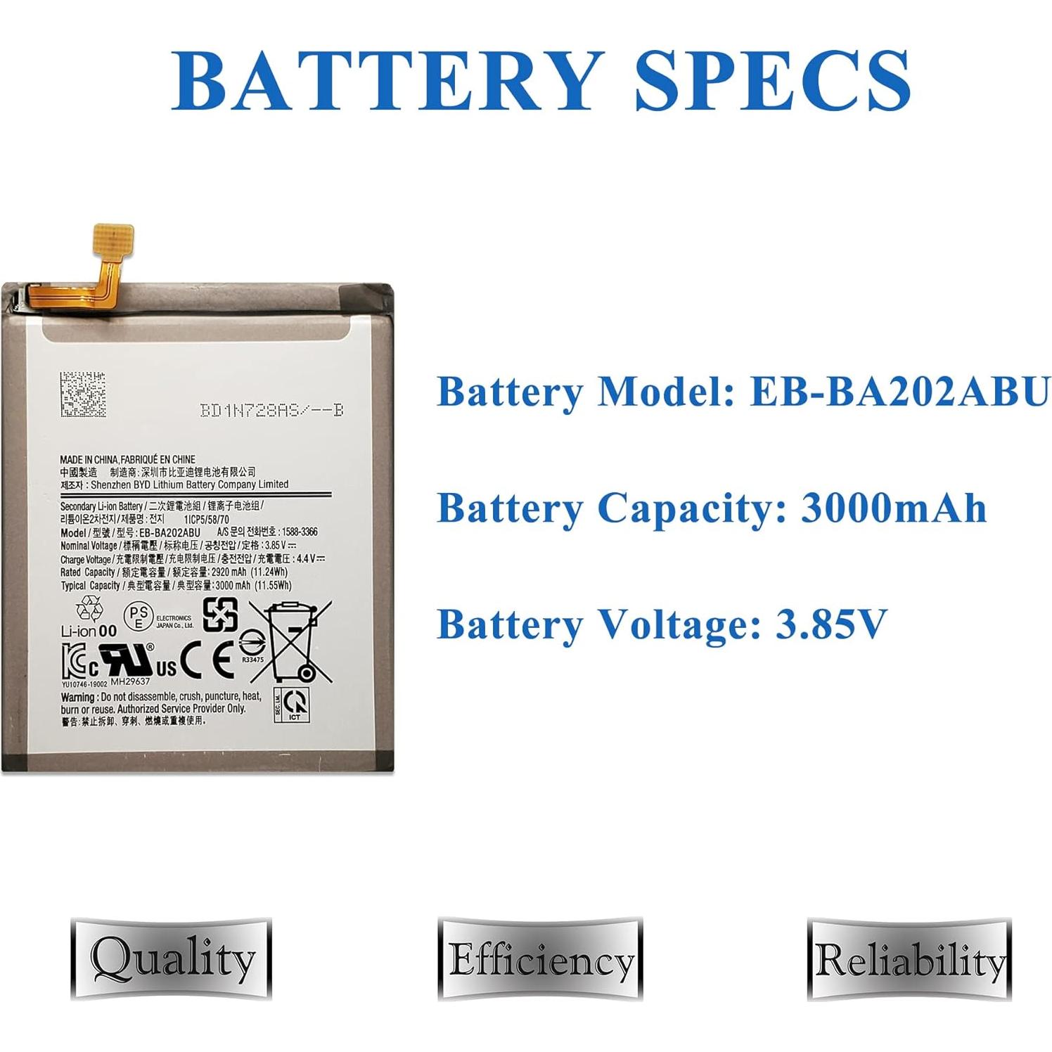 Batería de Reemplazo MAXSHARKS para Galaxy A10e/A20e Li-Po