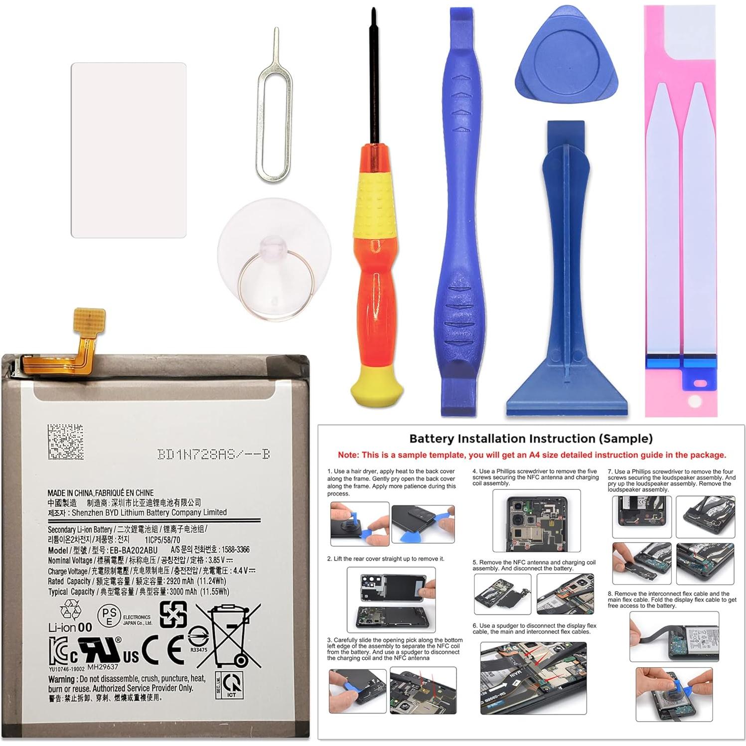 Batería de Reemplazo MAXSHARKS para Galaxy A10e/A20e Li-Po