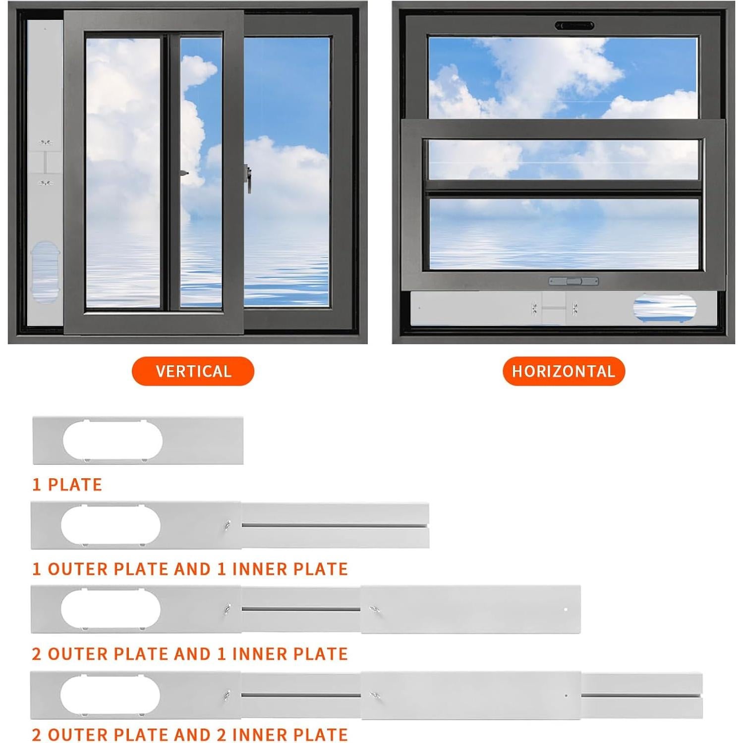 Kit Ventilación Ventana AC Portátil DSHFKLX 149,86 cm