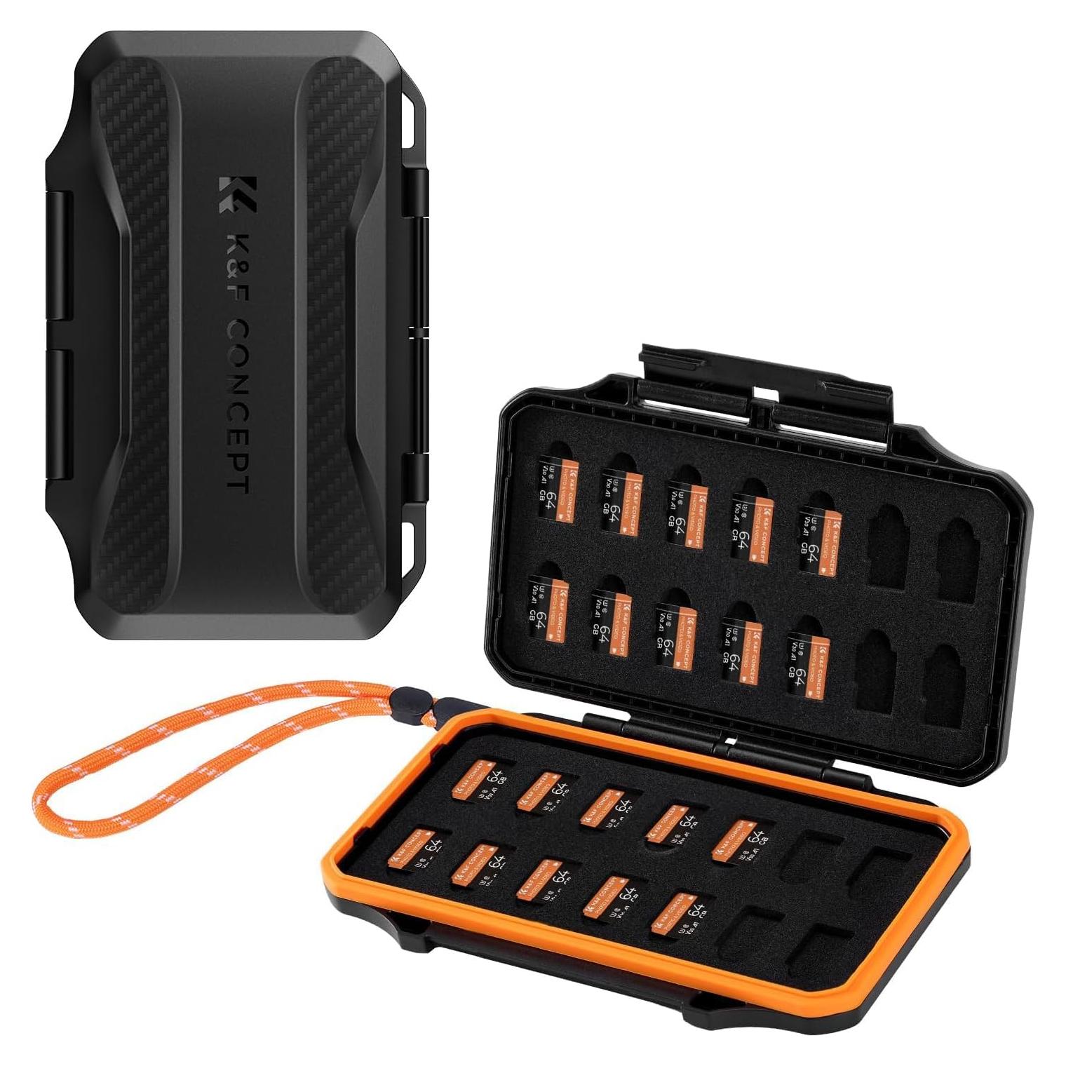 Soporte para Batería de Cámara K&F Concept + Estuche SD 28 Ranuras