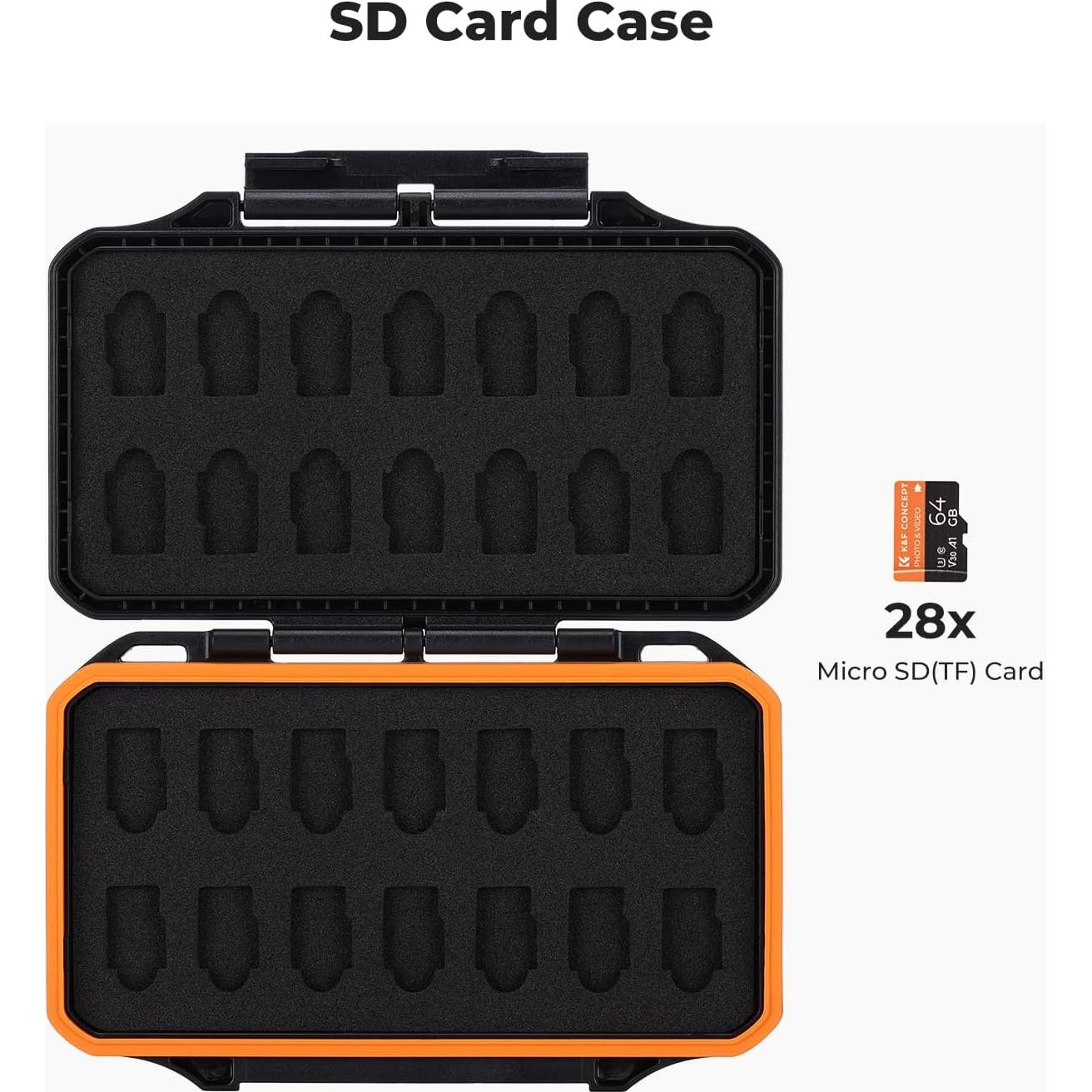 Soporte para Batería de Cámara K&F Concept + Estuche SD 28 Ranuras