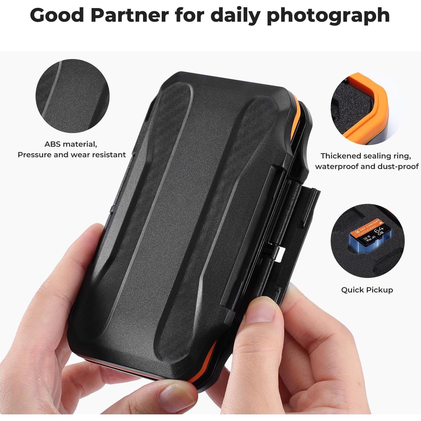 Soporte para Batería de Cámara K&F Concept + Estuche SD 28 Ranuras