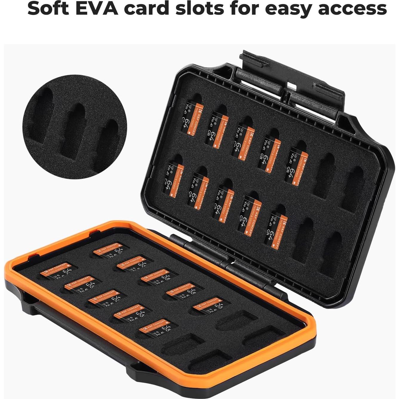 Soporte para Batería de Cámara K&F Concept + Estuche SD 28 Ranuras