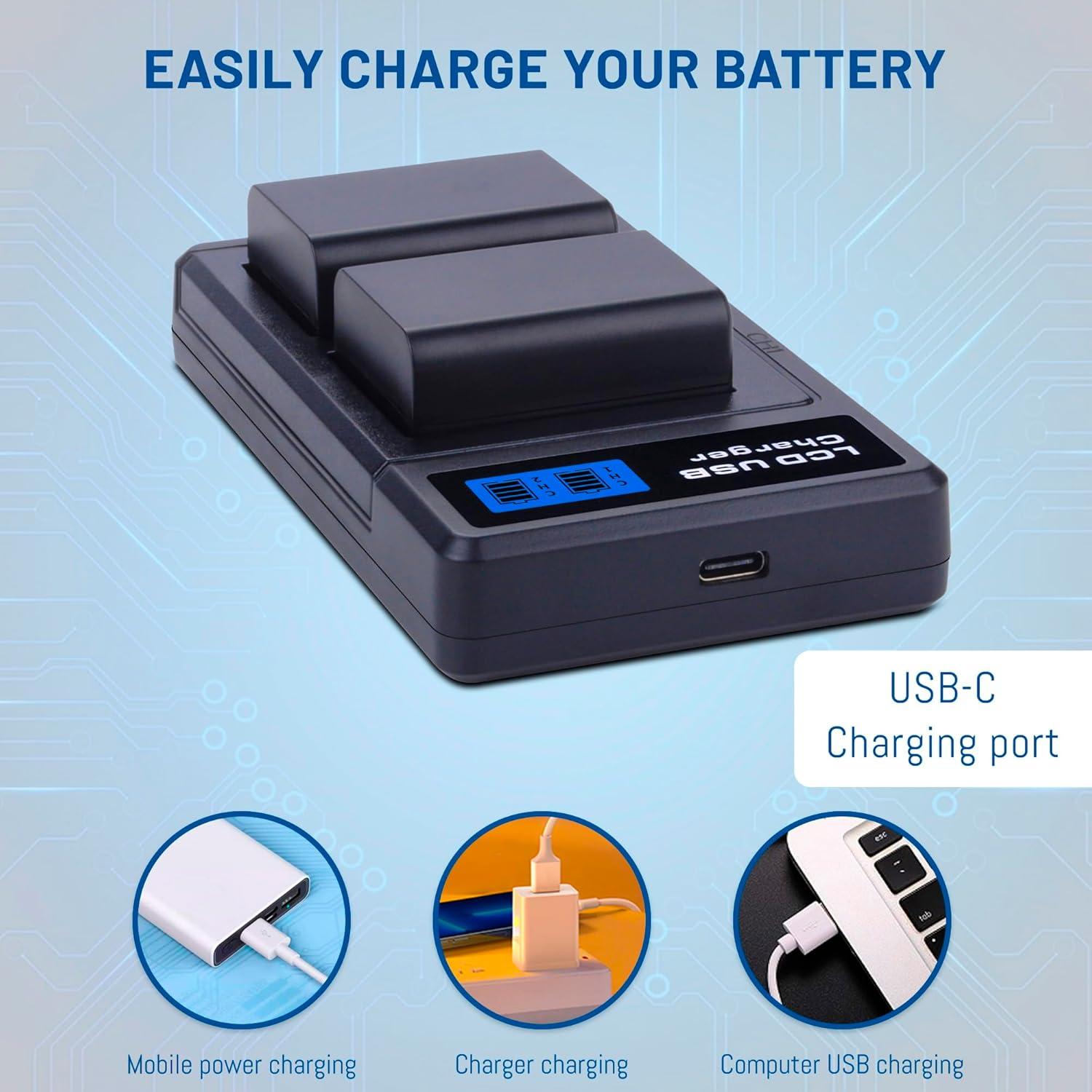 Batería NP-FW50 + Cargador Doble USB con Pantalla LCD - Sony