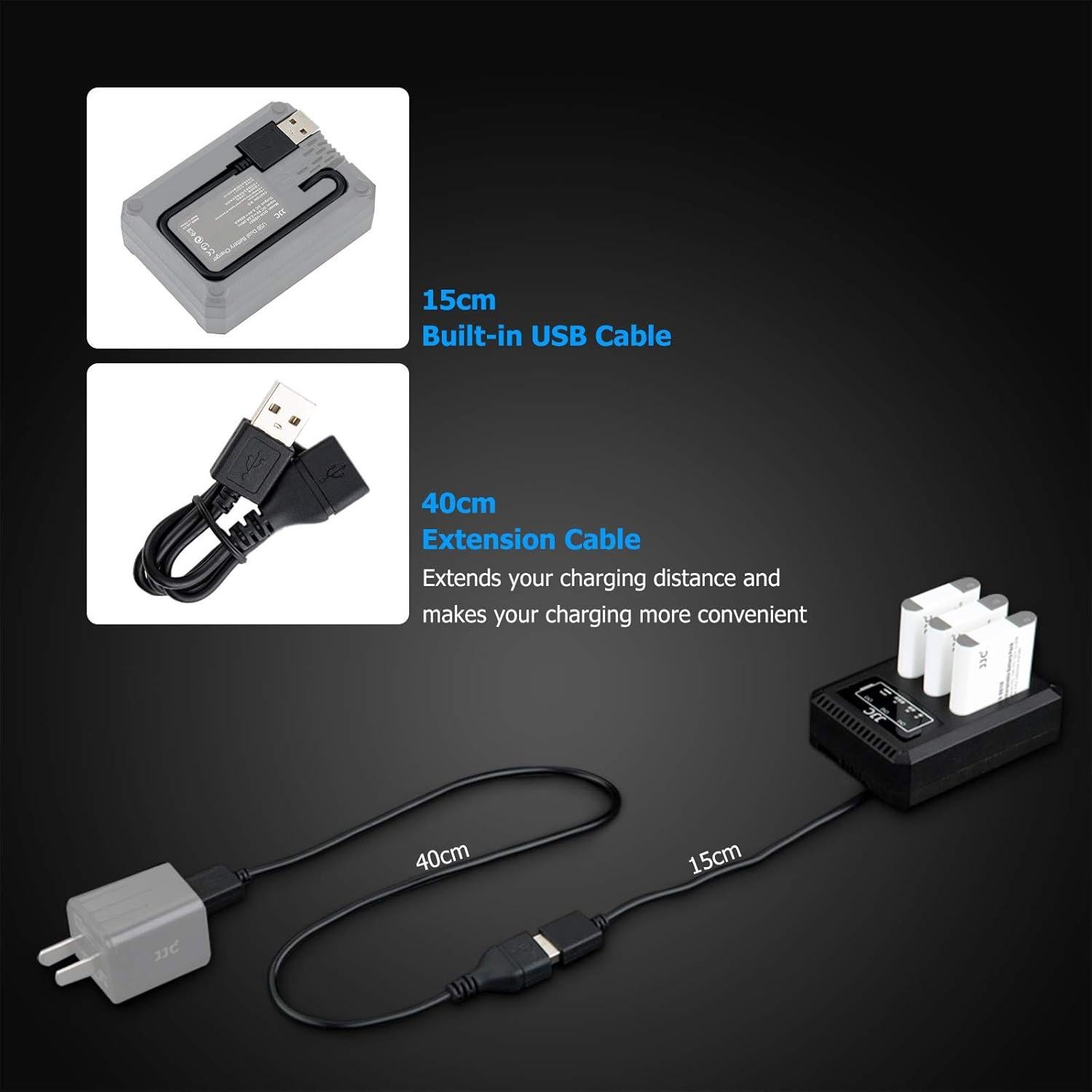 Cargador Triple USB para Batería Sony NP-BX1 - Carga Rápida