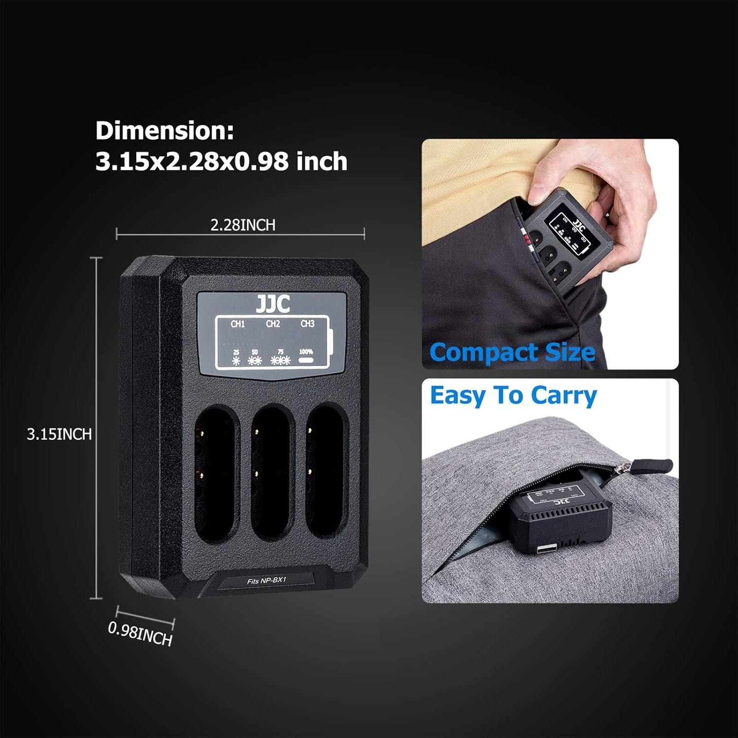 Cargador Triple USB para Batería Sony NP-BX1 - Carga Rápida