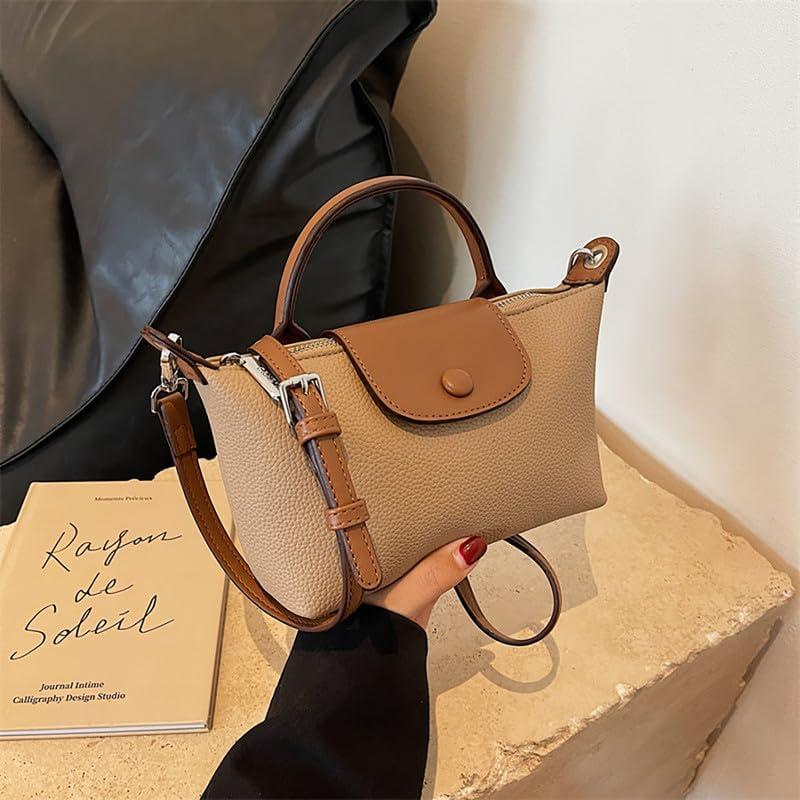 Bolso Cruzado Yoolo Caqui Acolchado para Mujeres 21.8x12.9cm