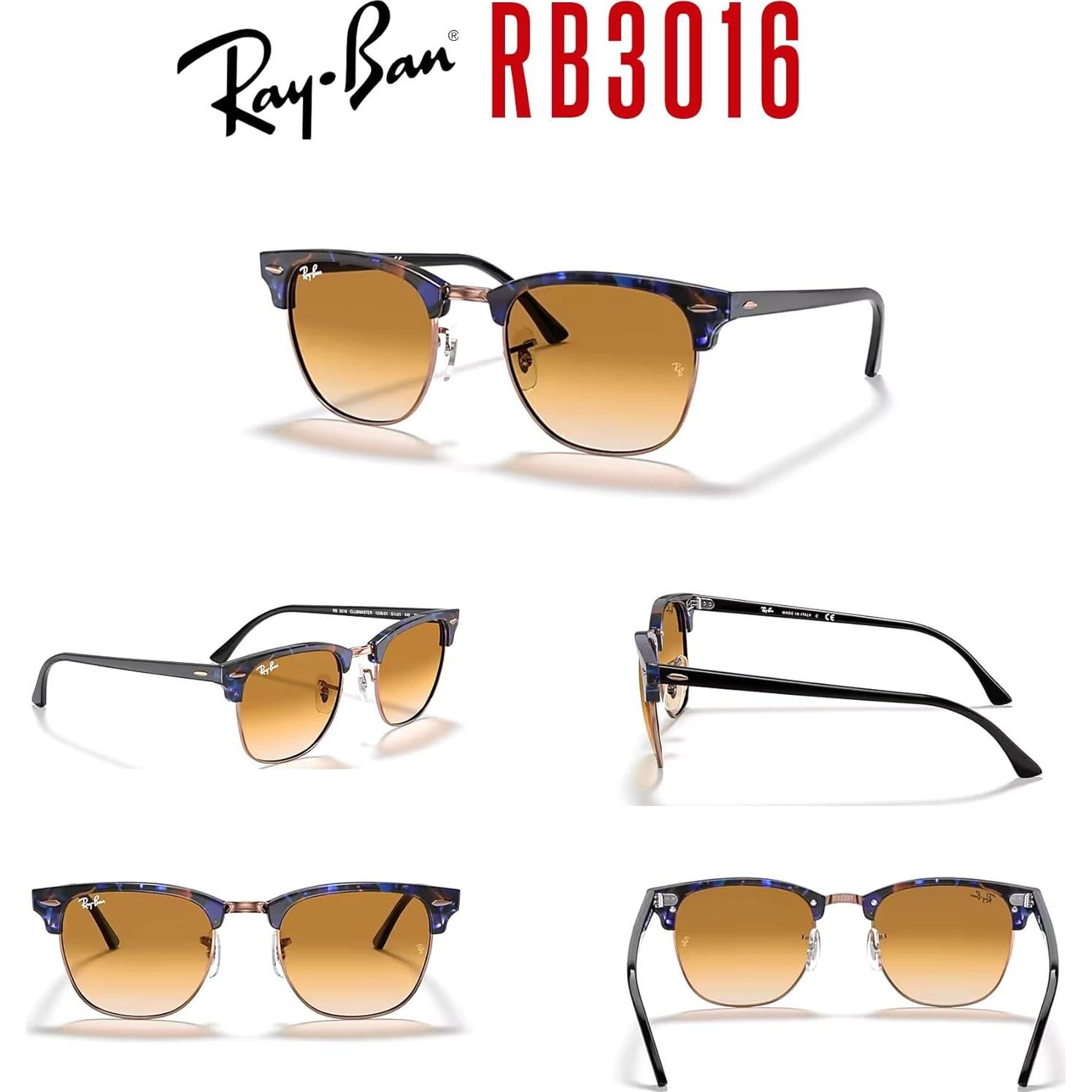 Gafas de sol Ray-Ban Clubmaster RB3016 con kit de cuidado