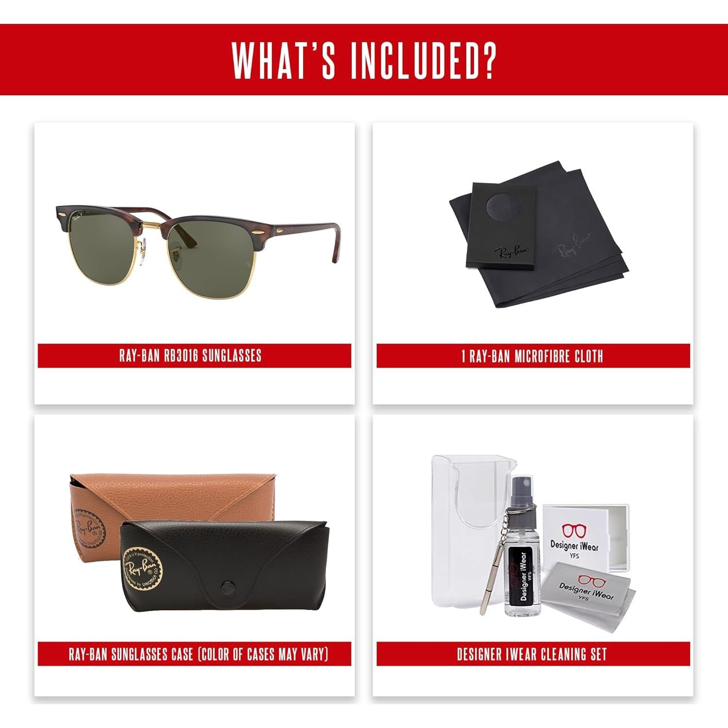 Gafas de sol Ray-Ban RB3016 Clubmaster Unisex + Kit Cuidado