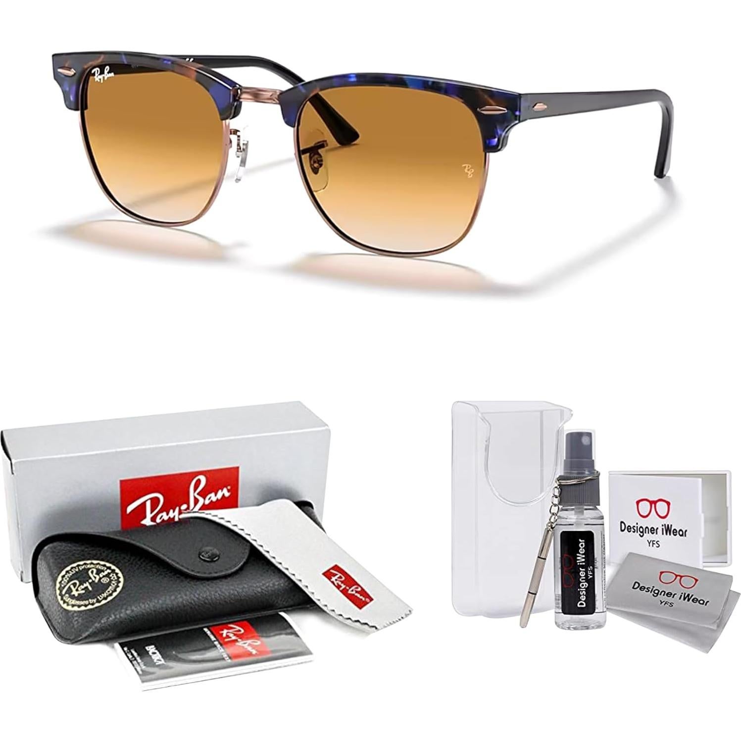 Gafas de sol Ray-Ban Clubmaster RB3016 con kit de cuidado