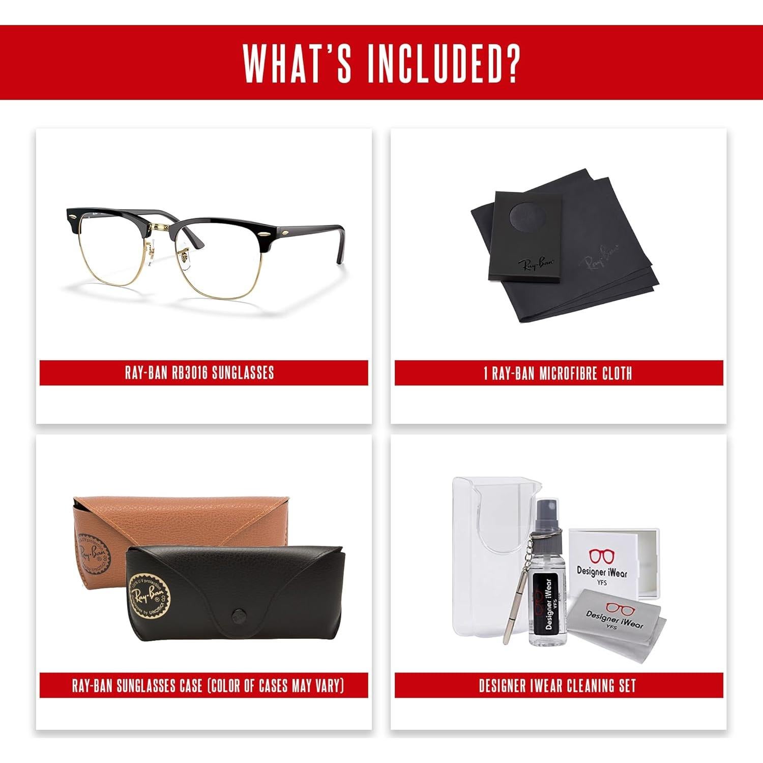 Gafas de sol Ray-Ban Clubmaster RB3016 + Kit de cuidado