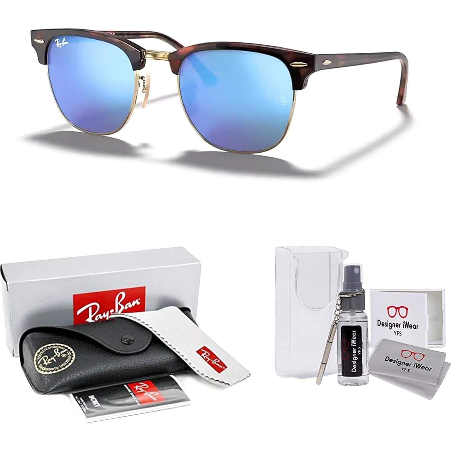 Gafas de sol Ray-Ban Clubmaster RB3016 + Kit de cuidado