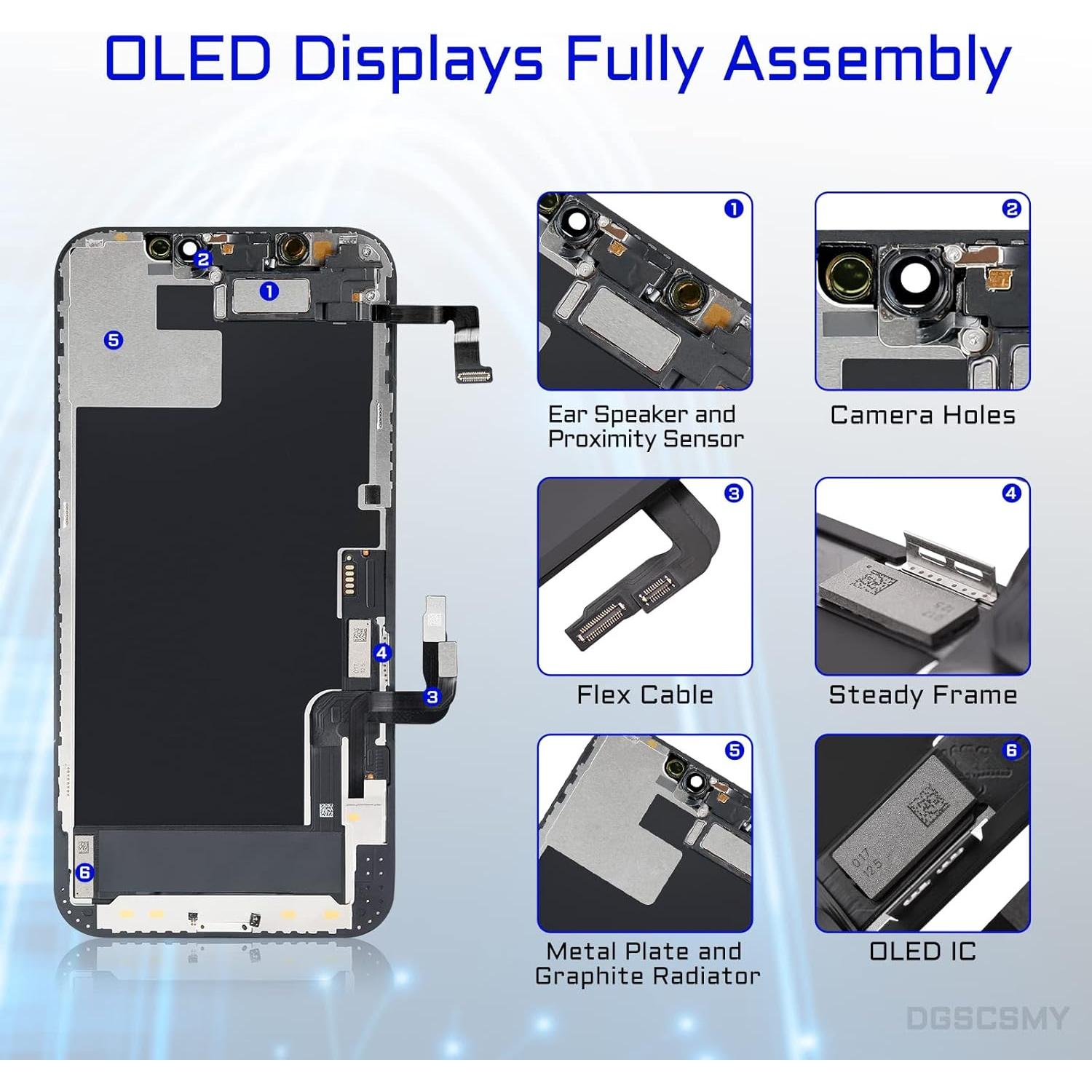 Pantalla OLED Reemplazo para iPhone 12/12 Pro 6.1" DGSCSMY