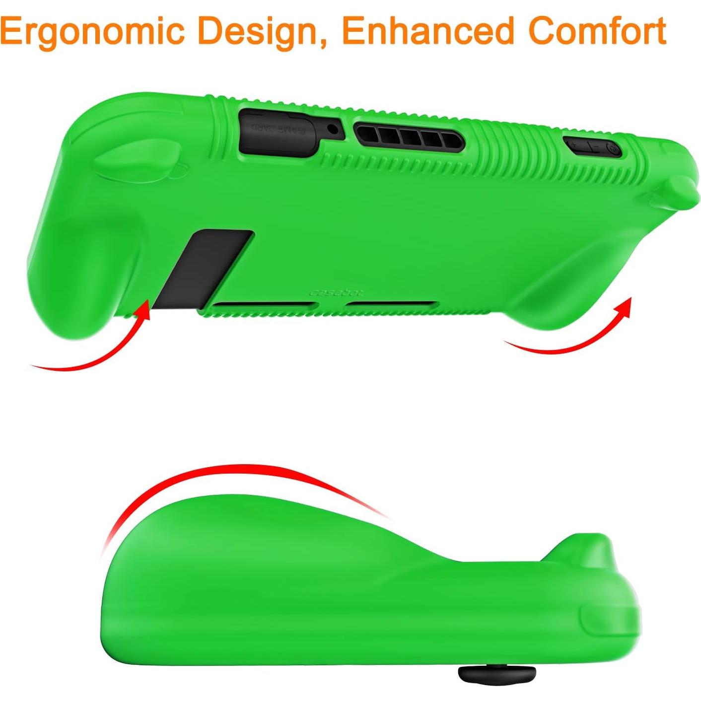 Funda de Silicona FINTIE para Nintendo Switch - Verde Ergonómica