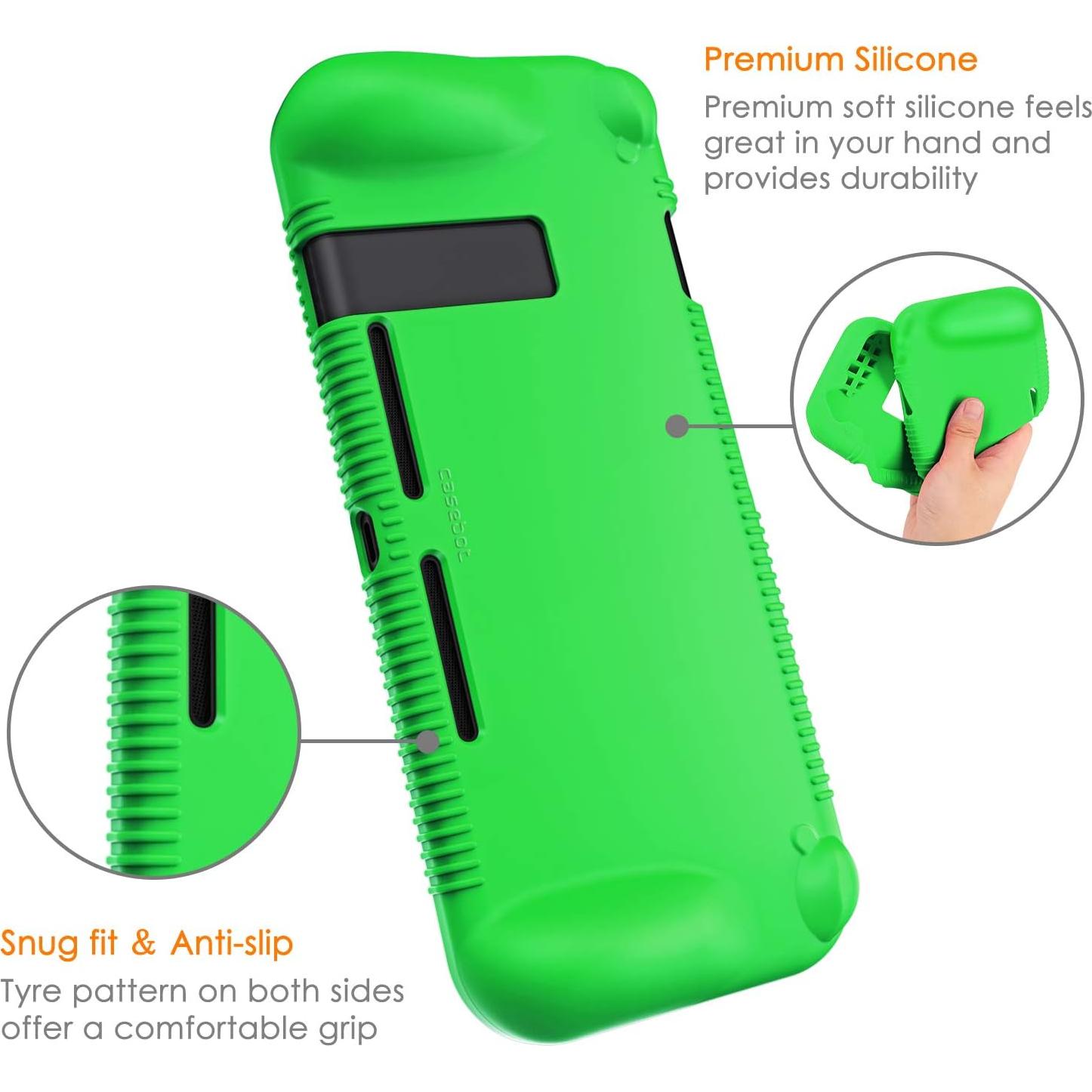 Funda de Silicona FINTIE para Nintendo Switch - Verde Ergonómica