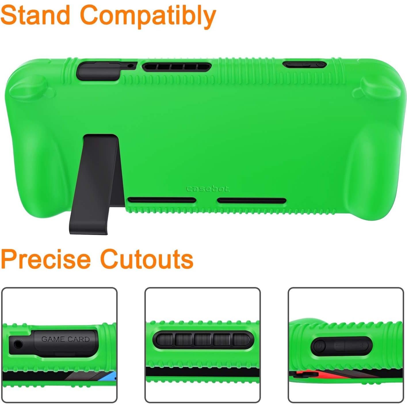 Funda de Silicona FINTIE para Nintendo Switch - Verde Ergonómica