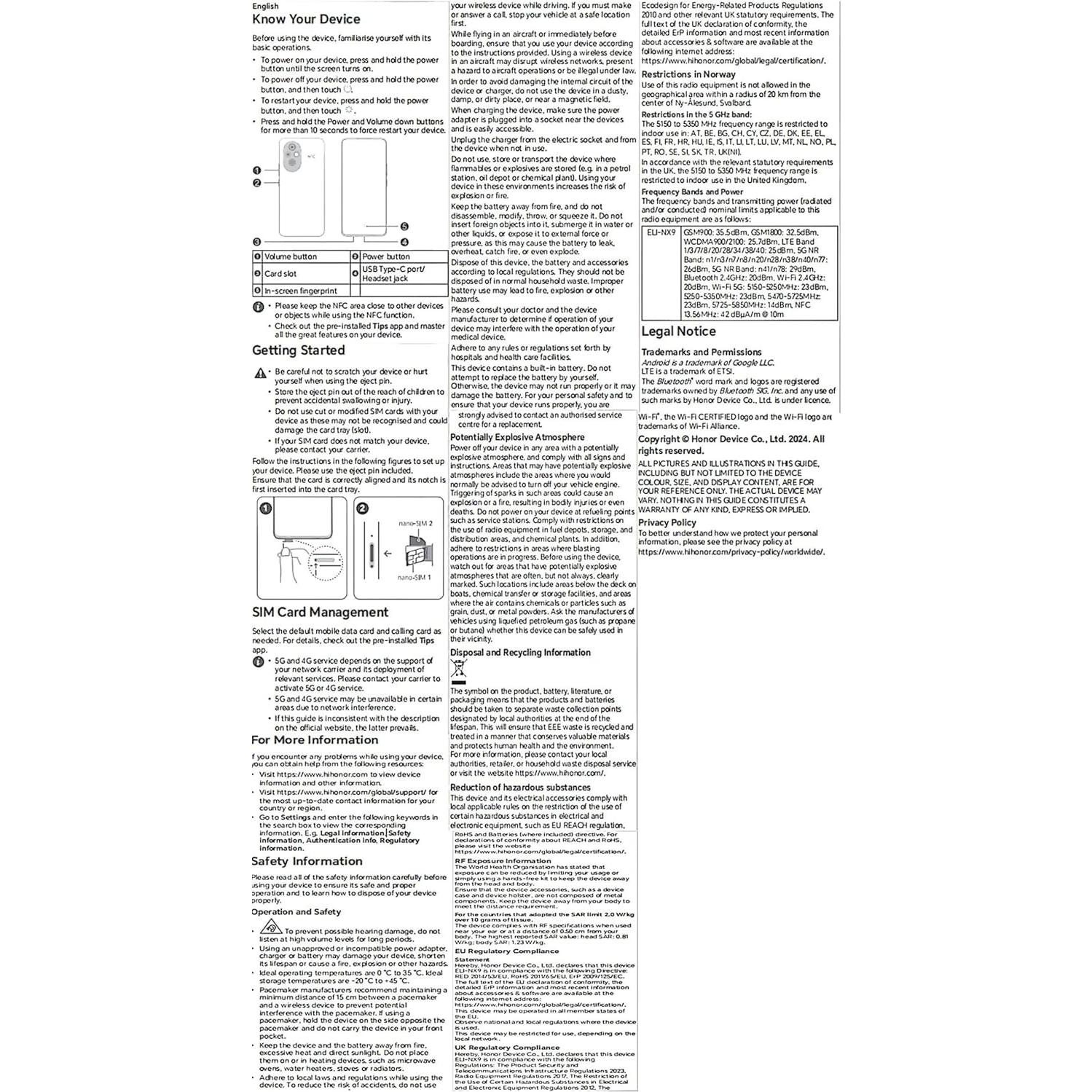 Smartphone Honor Magic7 Pro 512GB ROM 12GB RAM 5G Negro