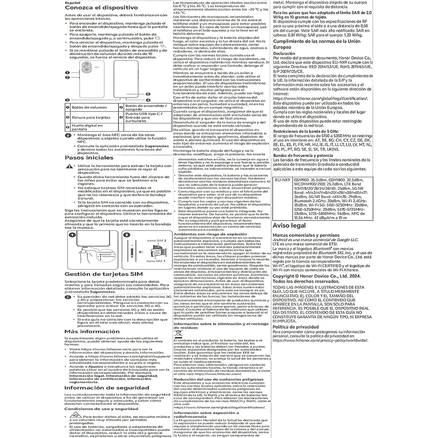 Smartphone Honor Magic7 Pro 512GB ROM 12GB RAM 5G Negro