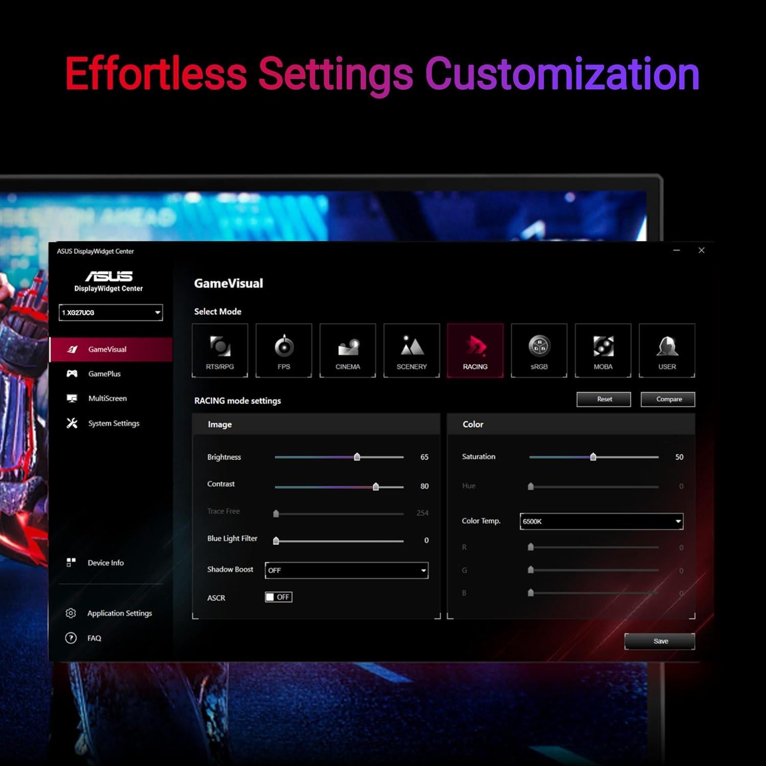 Monitor de Juegos ASUS ROG Strix 27" 4K HDR XG27UCG 160Hz