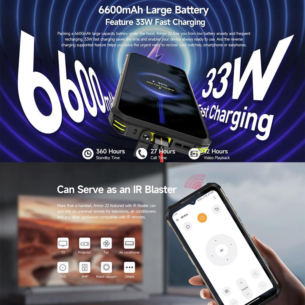 Ulefone Armor 22 Pro 256GB Teléfono Resistente Android 14