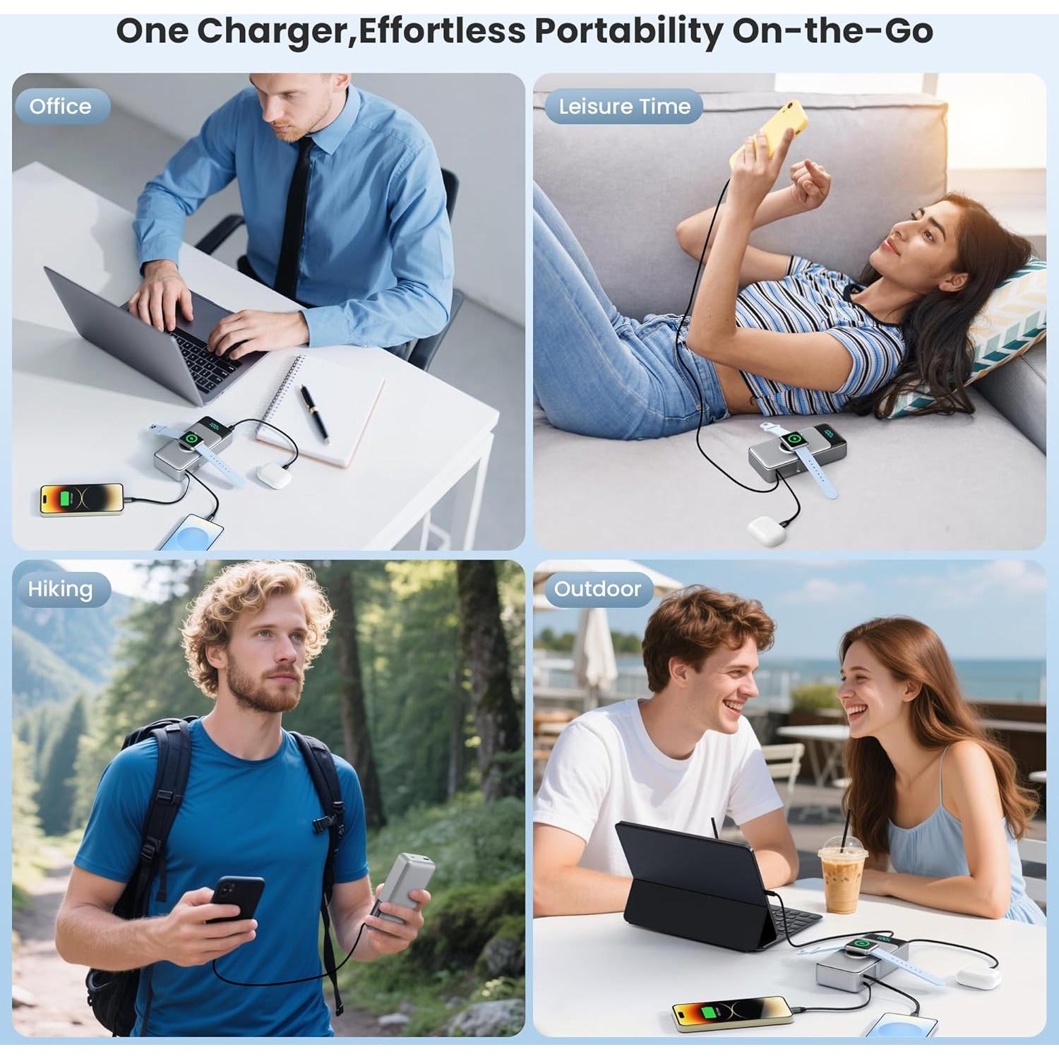 Cargador Portátil 40800mAh Dongguan con Cables Retráctiles