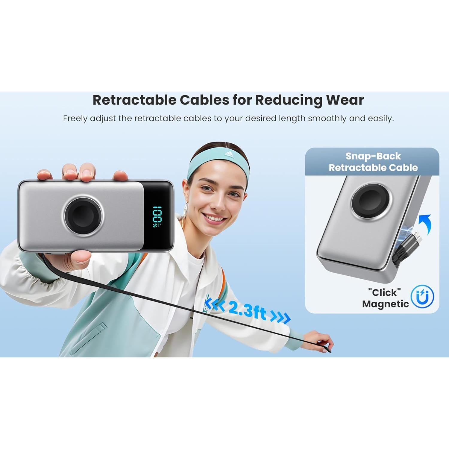 Cargador Portátil 40800mAh Dongguan con Cables Retráctiles