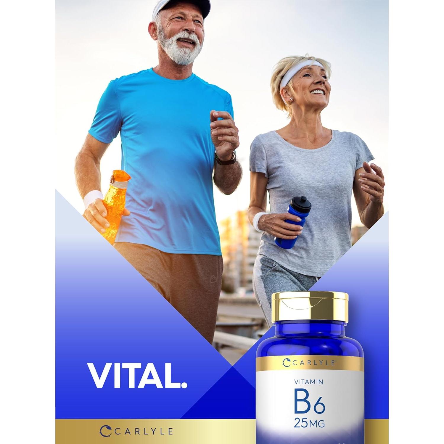 Carlyle Vitamina B6 25 mg 250 Tabletas Vegetariano Sin Gluten