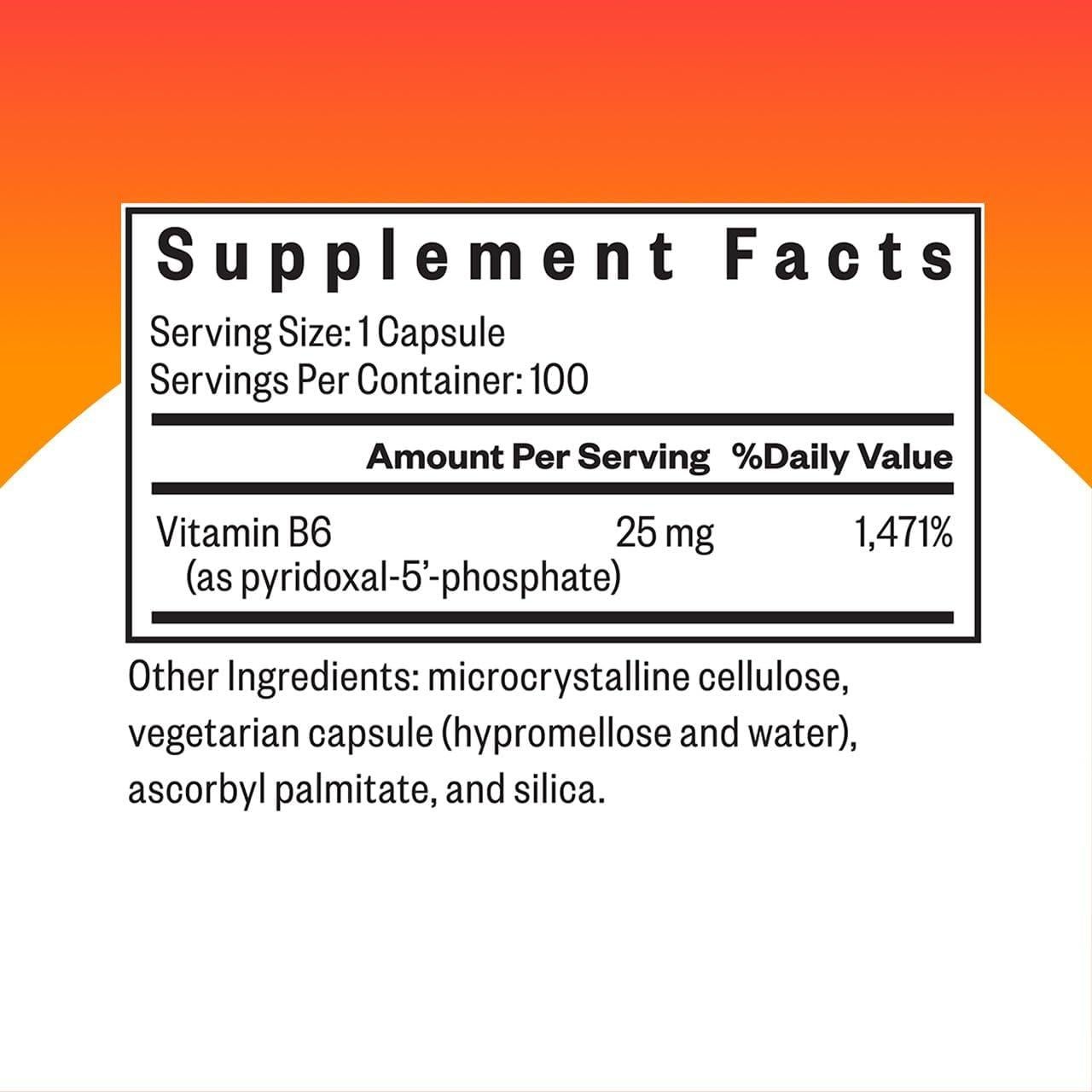 Suplemento de Vitamina B6 Seeking Health P-5-P 100 Cápsulas