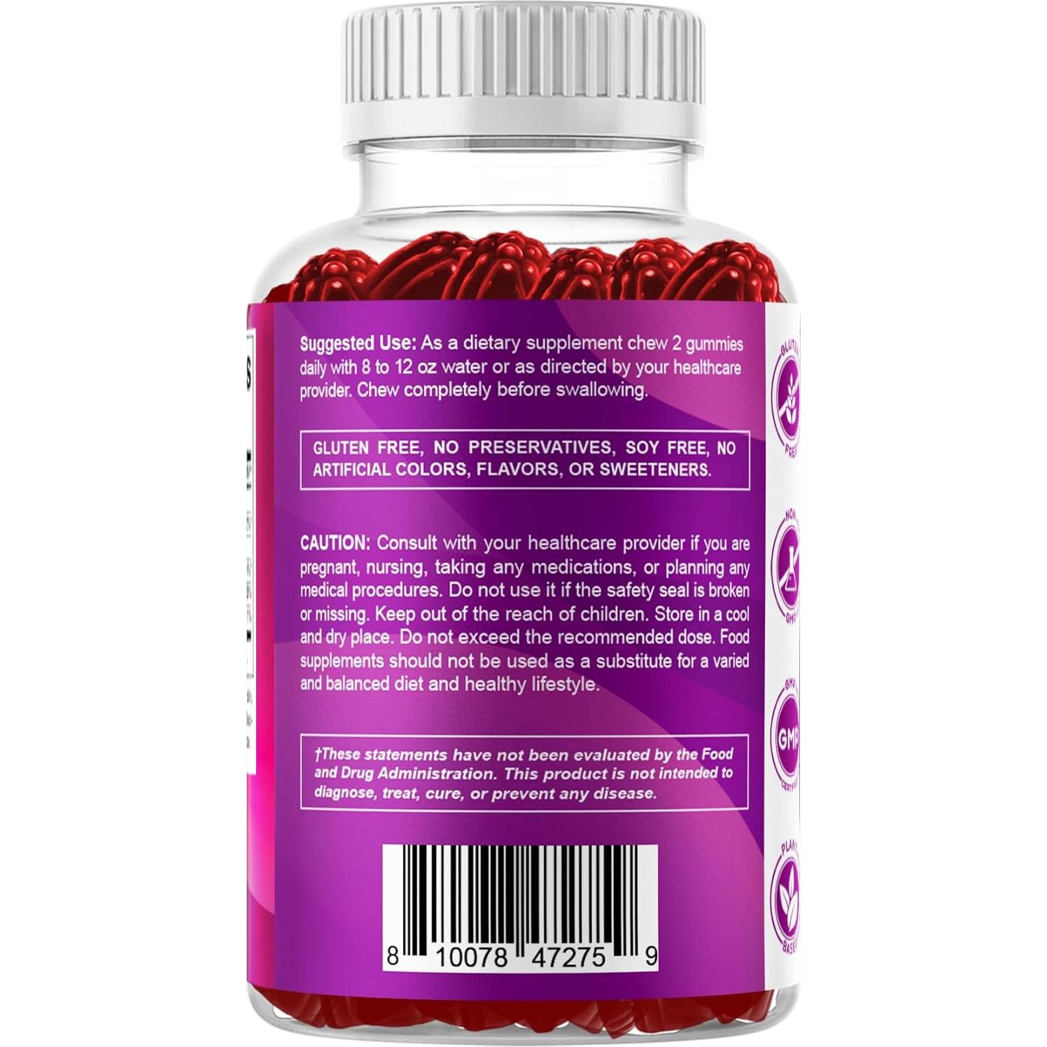 Vitamatic Vitamina B6 100mg - Sabor Baya - 60 Gominolas Veganas