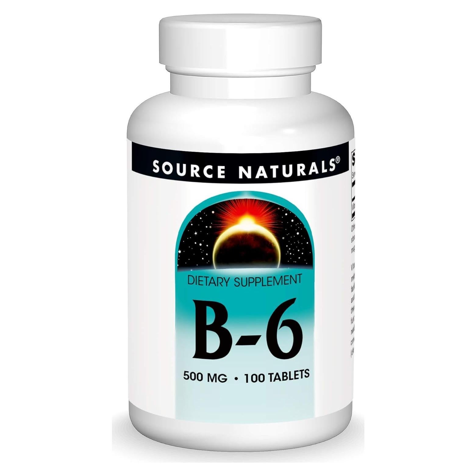 Vitamina B-6 Source Naturals 500 mg - 100 Tabletas