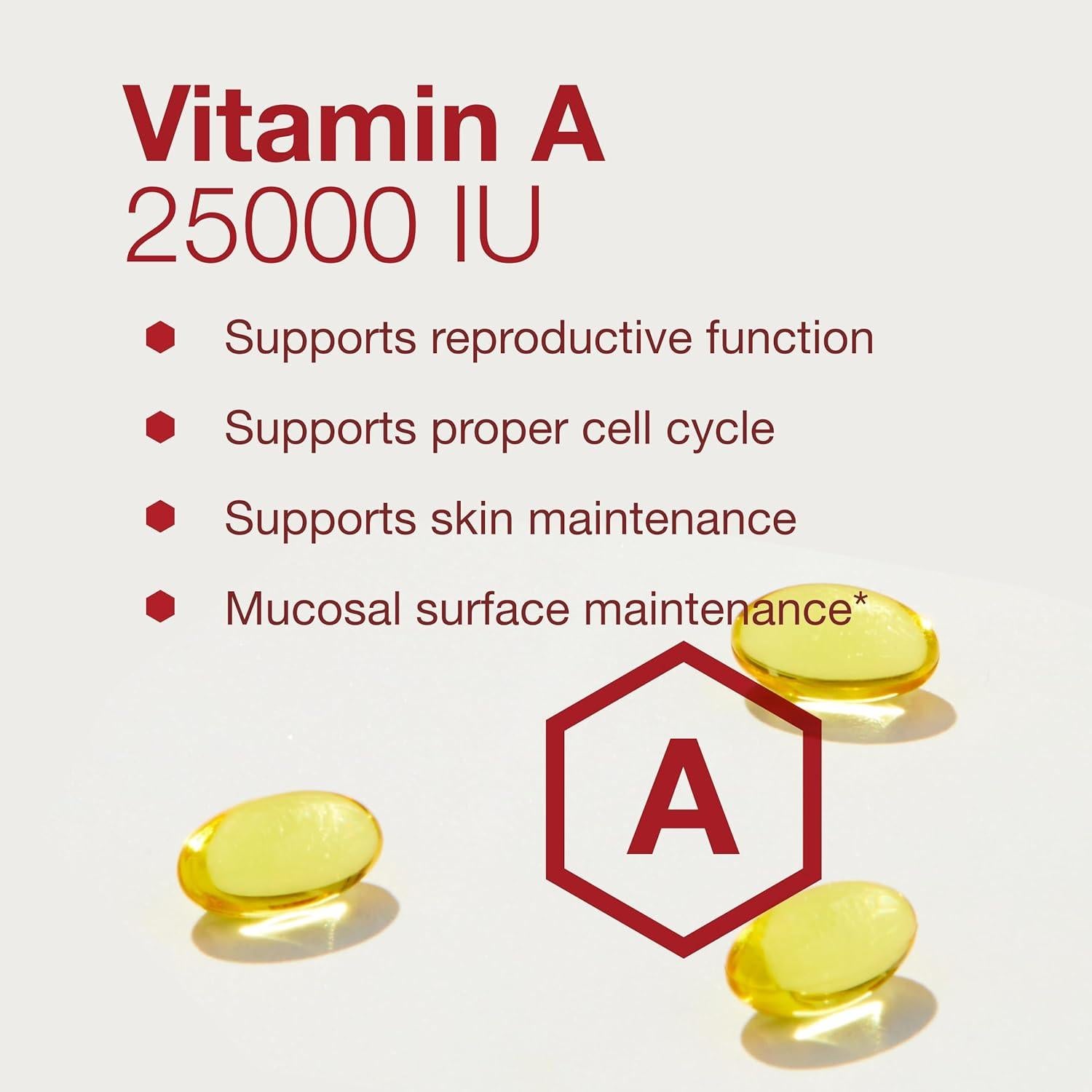 Vitamina A 25,000 UI Protocolo Para el Equilibrio - 100 Softgels