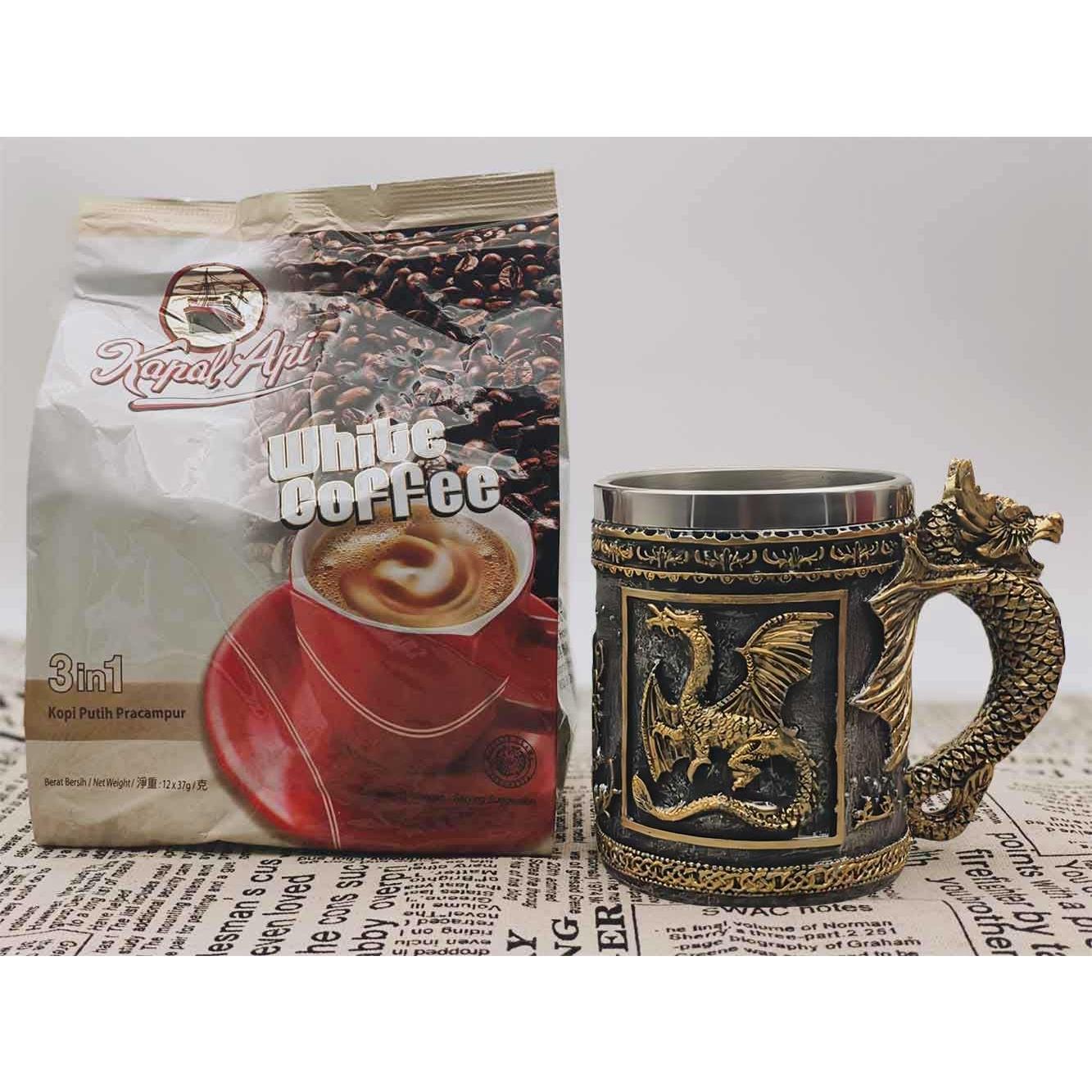 Taza Medieval Dragón Dorado CUZOKOLA 396ml para Café