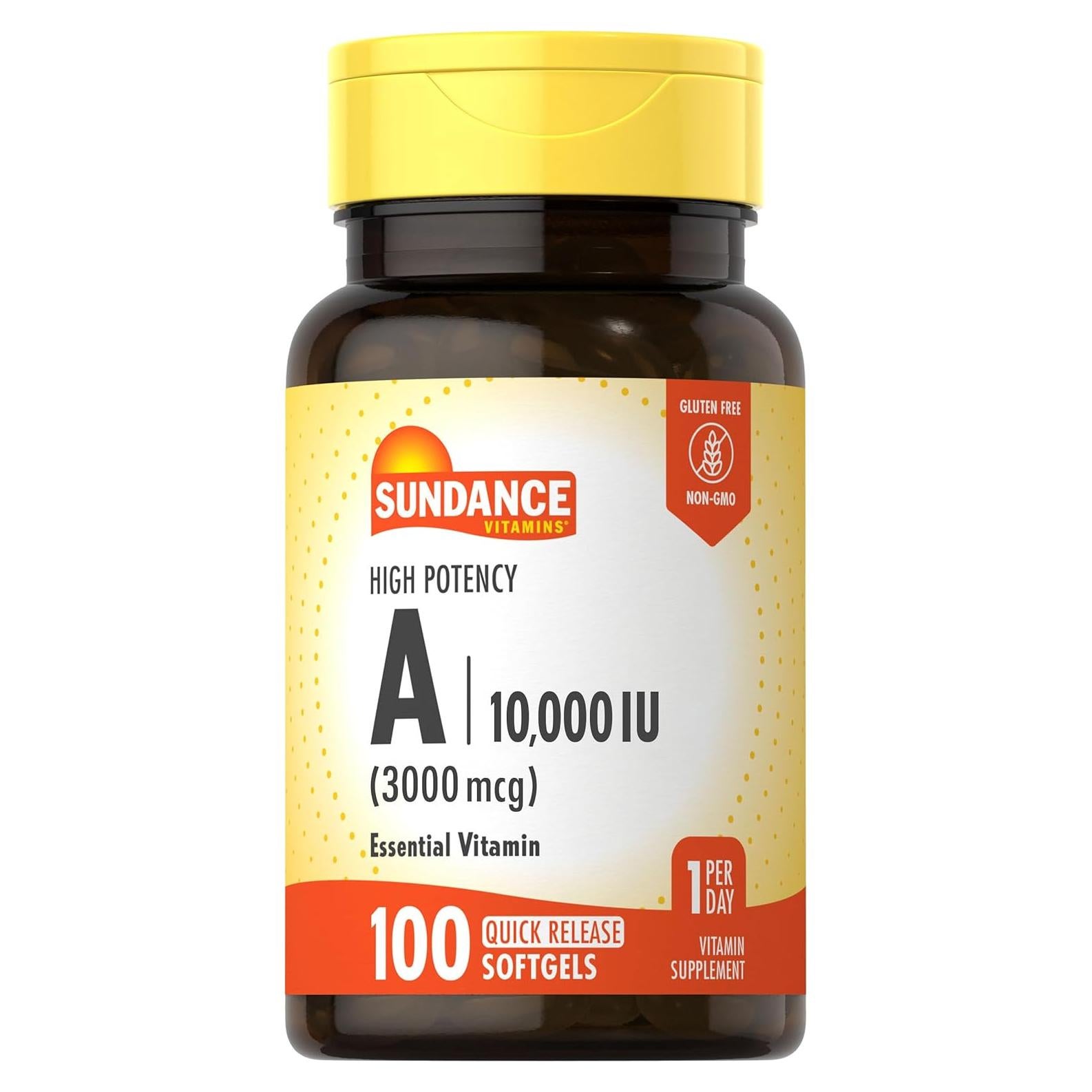 Cápsulas Blandas Vitamina A Sundance 3000 mcg 100 Unidades