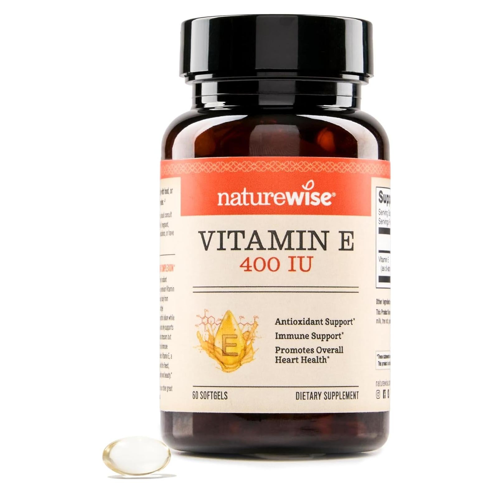 NatureWise Vitamina E 400 IU 60 Softgels Antioxidante