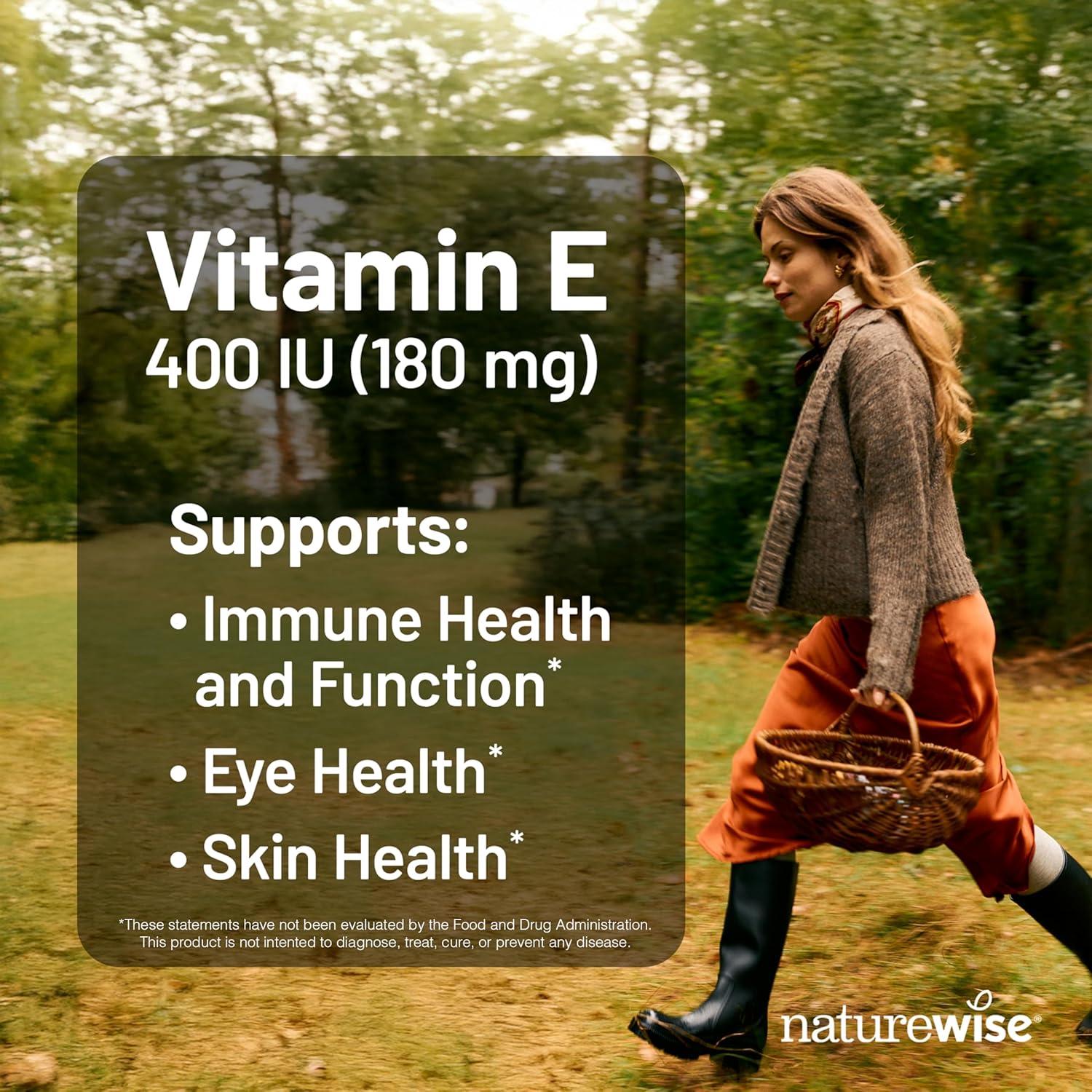 NatureWise Vitamina E 400 IU 60 Softgels Antioxidante