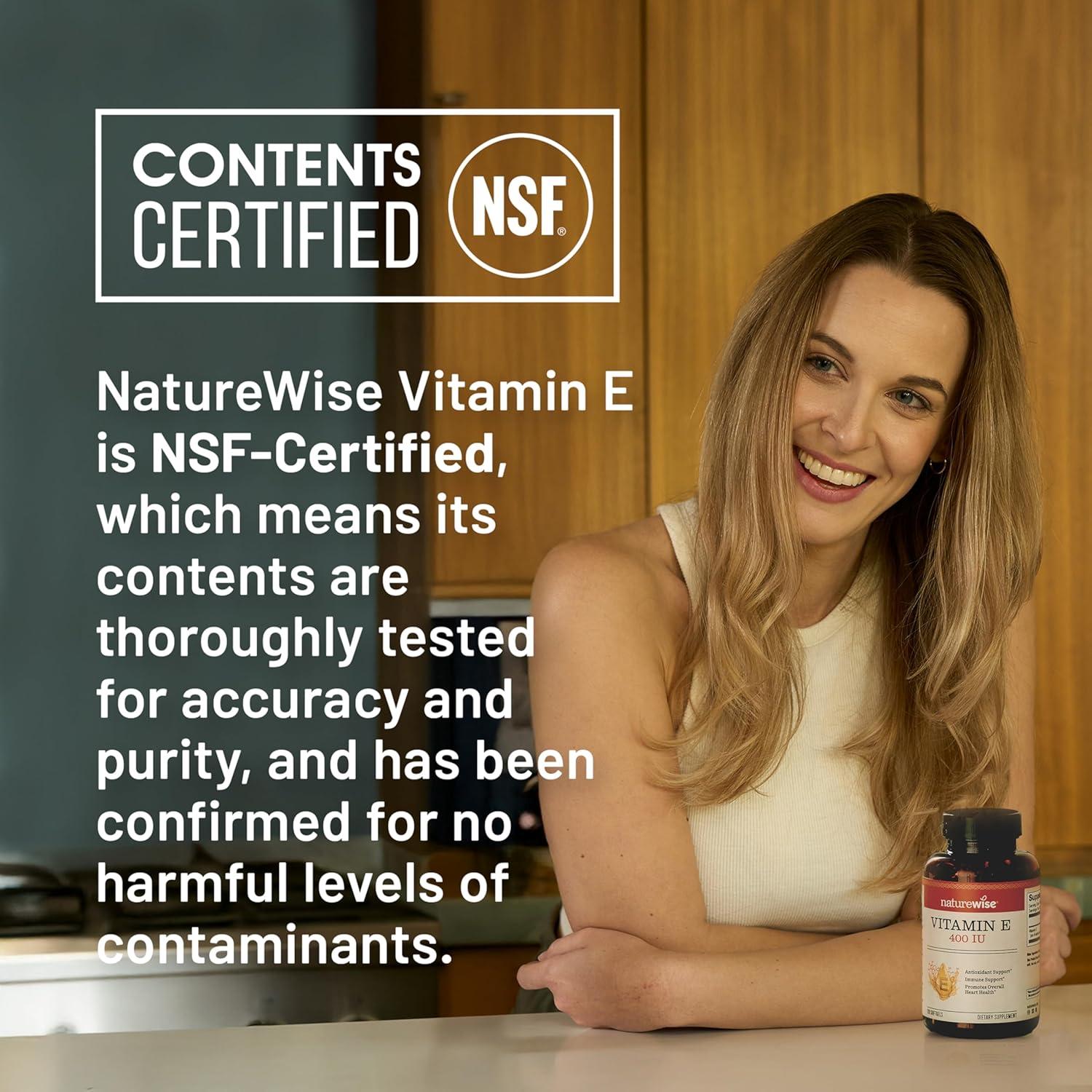 NatureWise Vitamina E 400 IU 60 Softgels Antioxidante